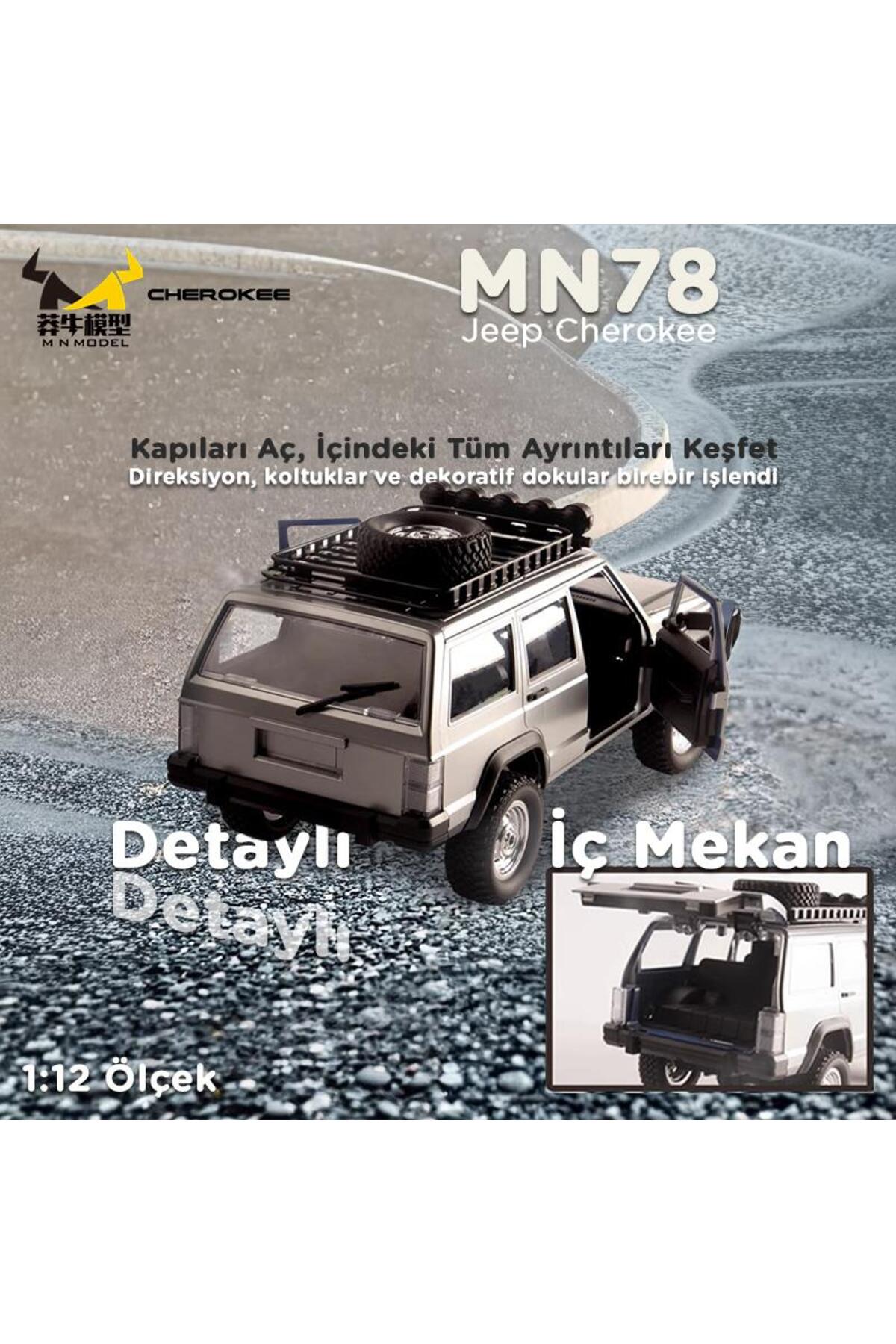 MN78 1 12 JEEP CHEROKEE 4X4 RC مدل CRAWLER کامیون آفرود کنترل از راه دور ماشین RTRGILVER ترکیه MN Model