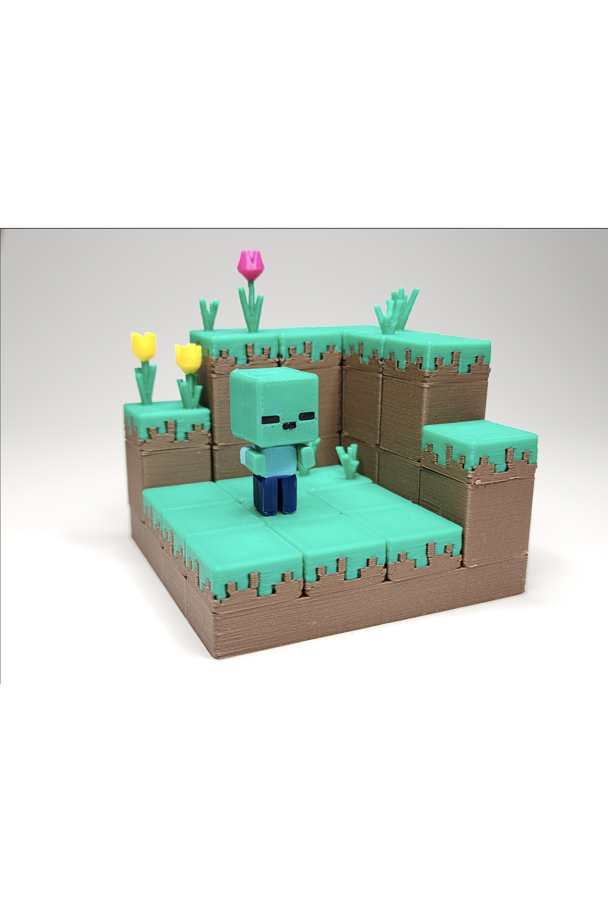 جاکلیدی MINECRAFT MINI ZOMBIE – تزئین زیپ و کیف با شکل سه بعدی 2 سانتی متری Flexilab Creative