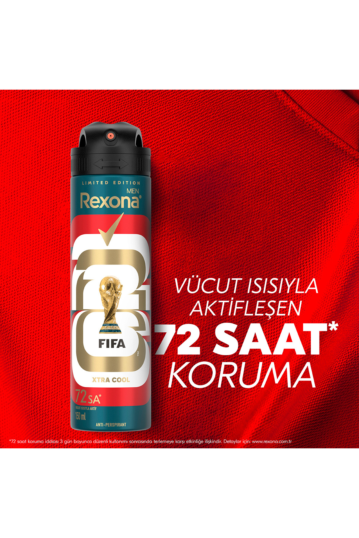 Rexona اسپری ضد تعریق مردانه با حفاظت ۷۲ ساعته و خنک کننده ۱۵۰ میلی لیتر X3