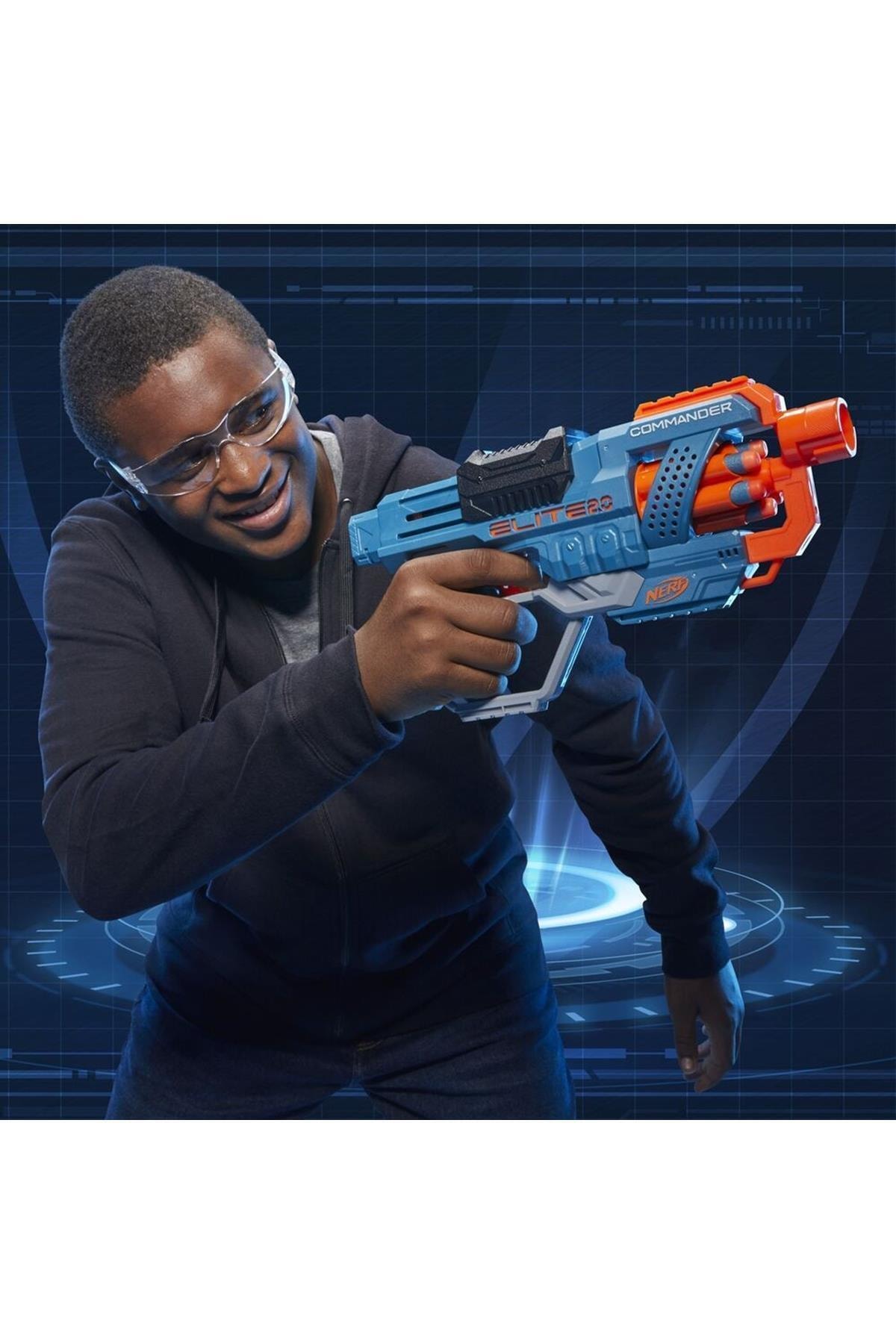 تفنگ های اسباب بازی و آب ELITE 2.0 COMMANDER RD 6 نرف اورجینال Nerf