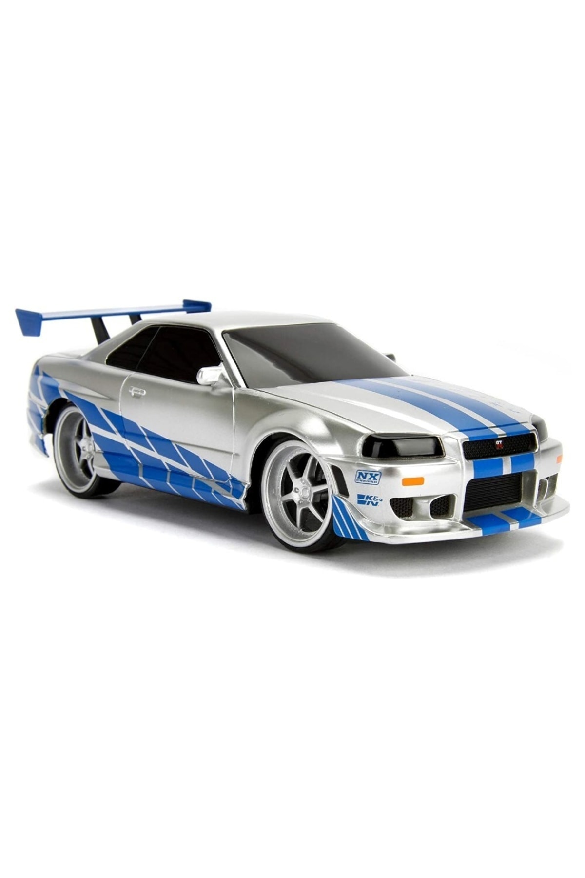 مدل خودرو 1:24 کنترل از راه دور FAST &amp; FURIOUS NISSAN SKYLINE GT R 2002 برایان BNR34 اورجینال Jada