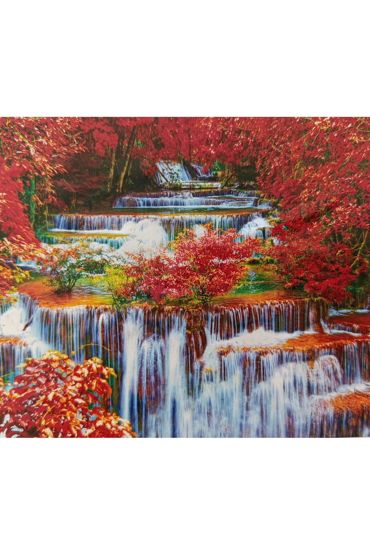 پازل ست ملیله منجوق دار نقاشی الماس قاب شده آبشار سایز منظره 50X40 از ترکیه mentaş grup