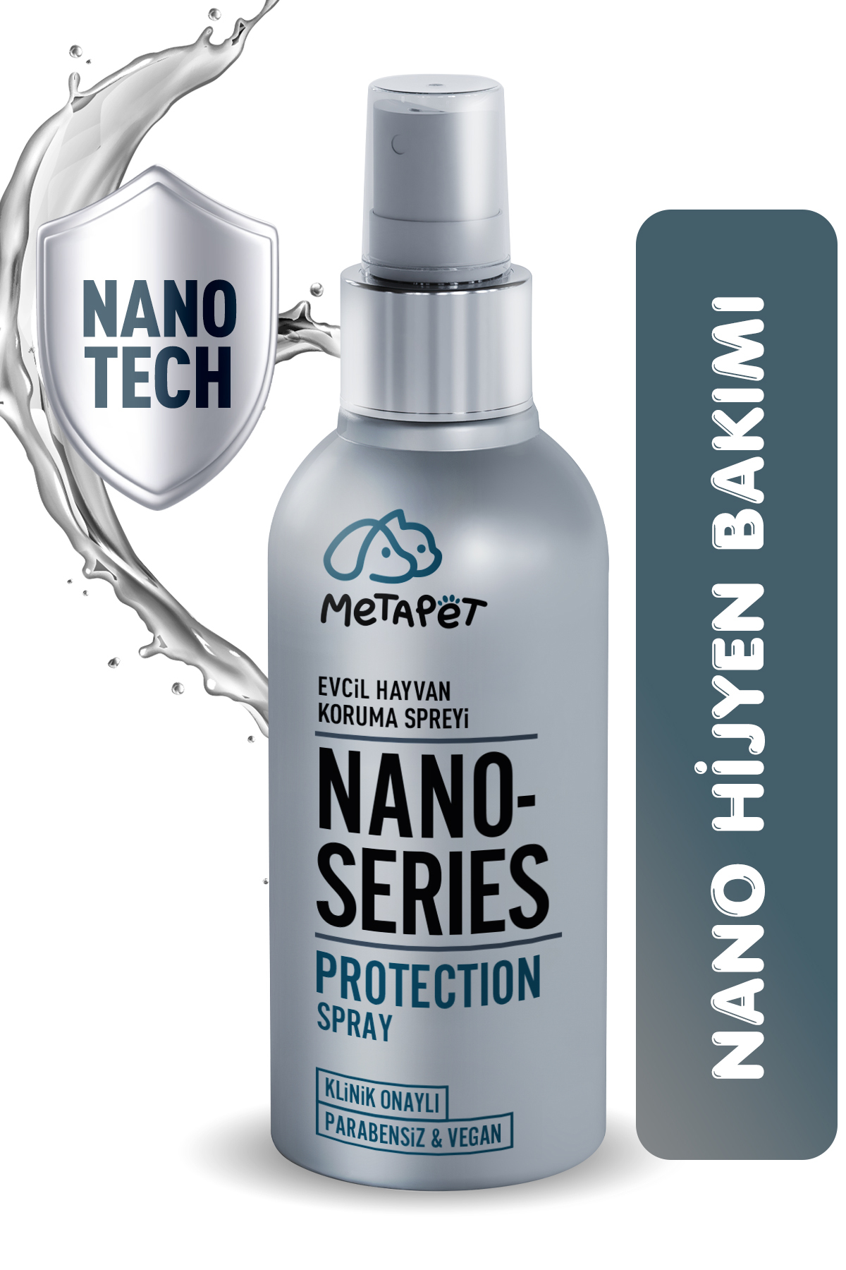 ست مراقبت از سگ متاپت Metapet، سری Nano Series، اسپری بهداشتی مراقبت از پوست و دستمال حوله‌ای