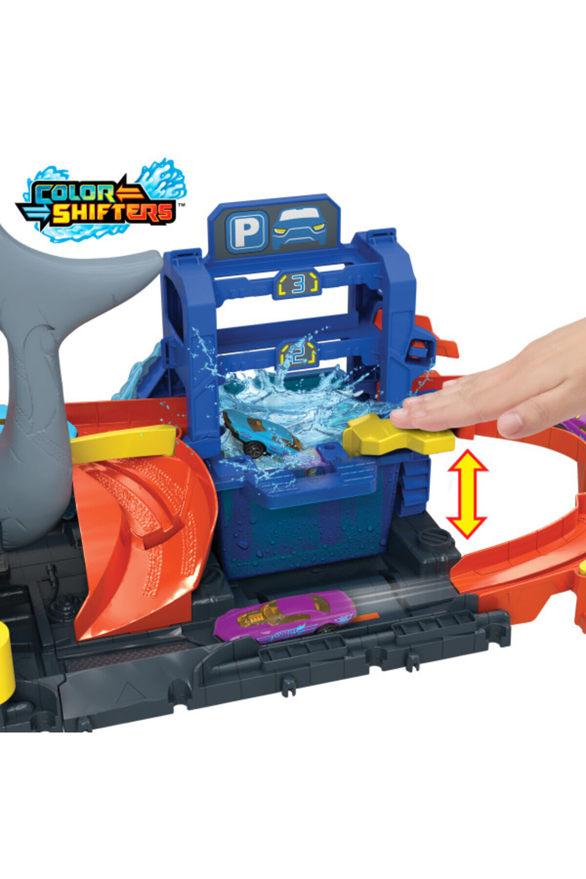 ماشین اسباب بازی شستشوی کوسه زرق و برق دار هات ویلز اورجینال HOT WHEELS