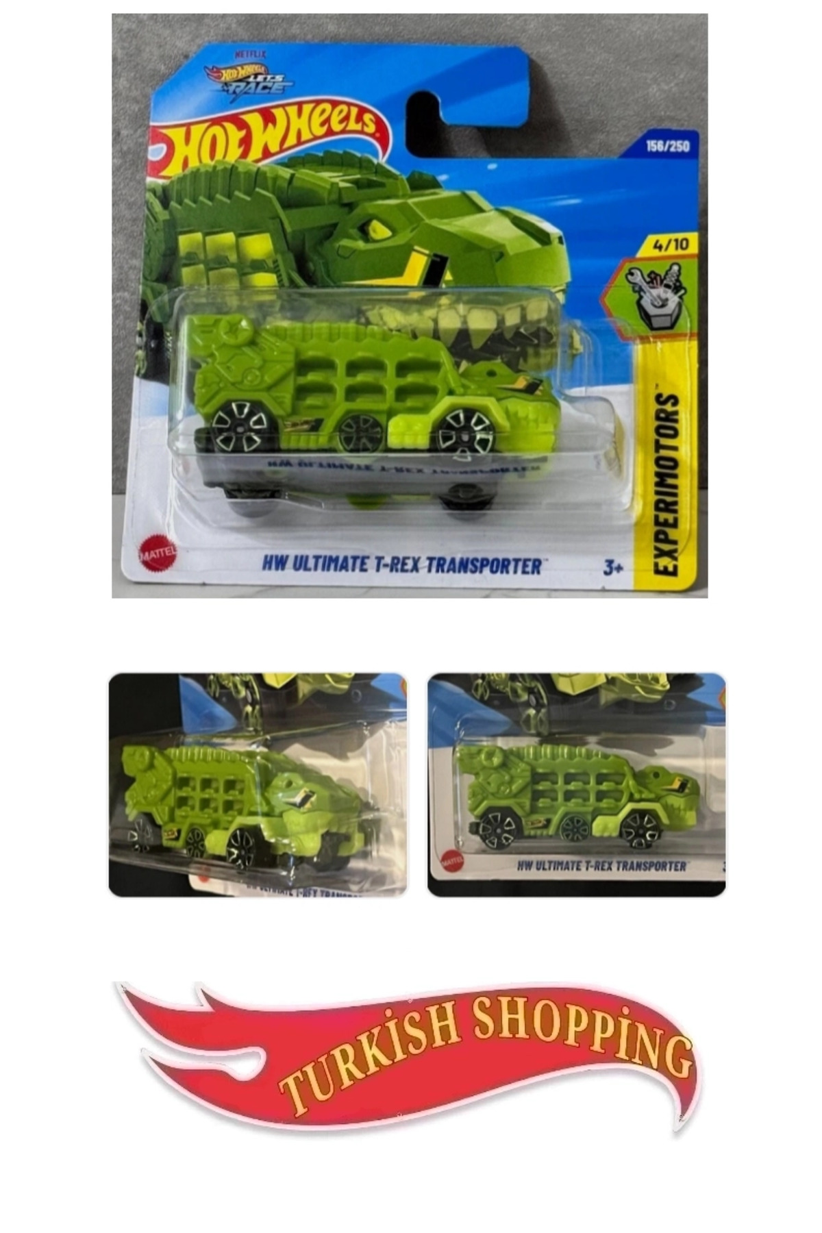 ماشین اسباب بازی 1:64 SCALE 2025 CASE HW ULTIMATE T REX TRANSPORTER از ترکیه HOT WHEELS