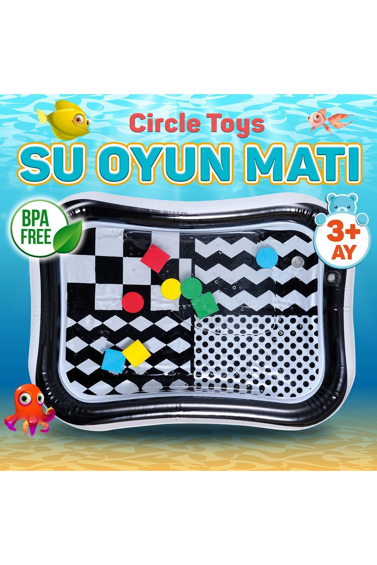 وسایل دریا حصیر بچه شکم زمان فعالیت اسباب بازی استخر آب Circle Toys