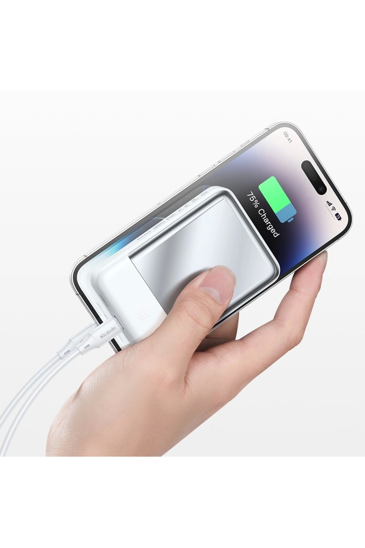 پاوربانک شارژی بی سیم MC 4260 10000MAH MAGSAFE سفید اورجینال Mcdodo