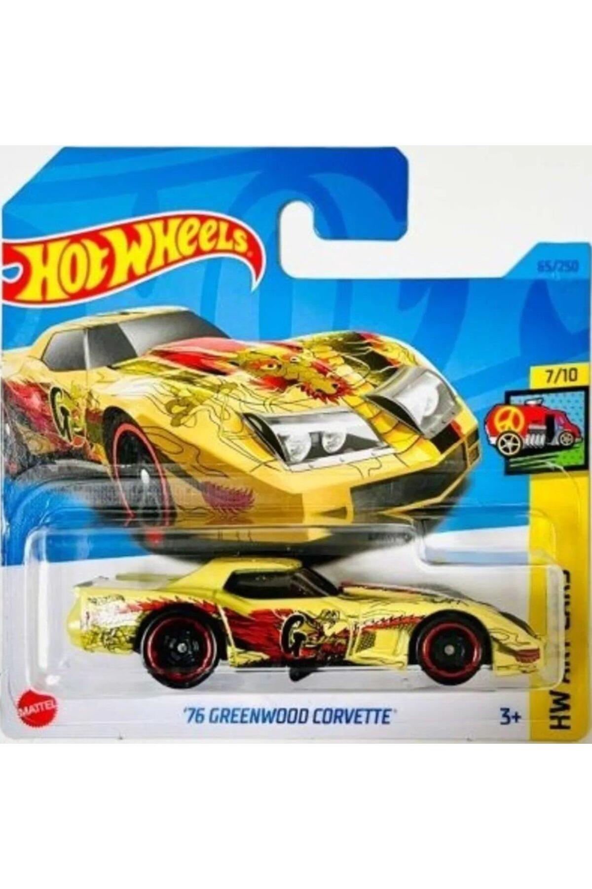 ماشین اسباب بازی چرخ های داغ 72 GREENWOOD CORVETTE HKH52 65 هات ویلز اورجینال HOT WHEELS