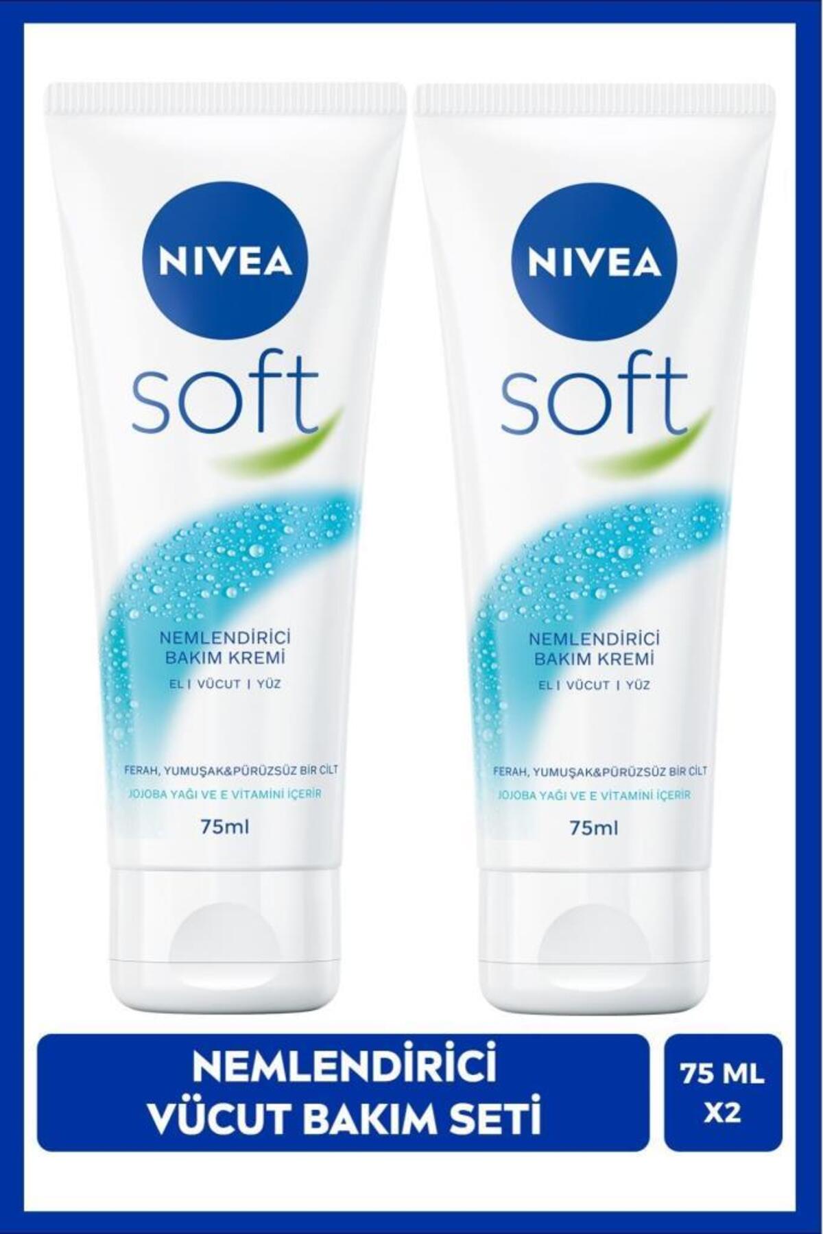 کرم دست مرطوب کننده نرم 75 میلی لیتری روغن جوجوبا ویتامین E بدن صورت احساس نرمی پوست NIVEA