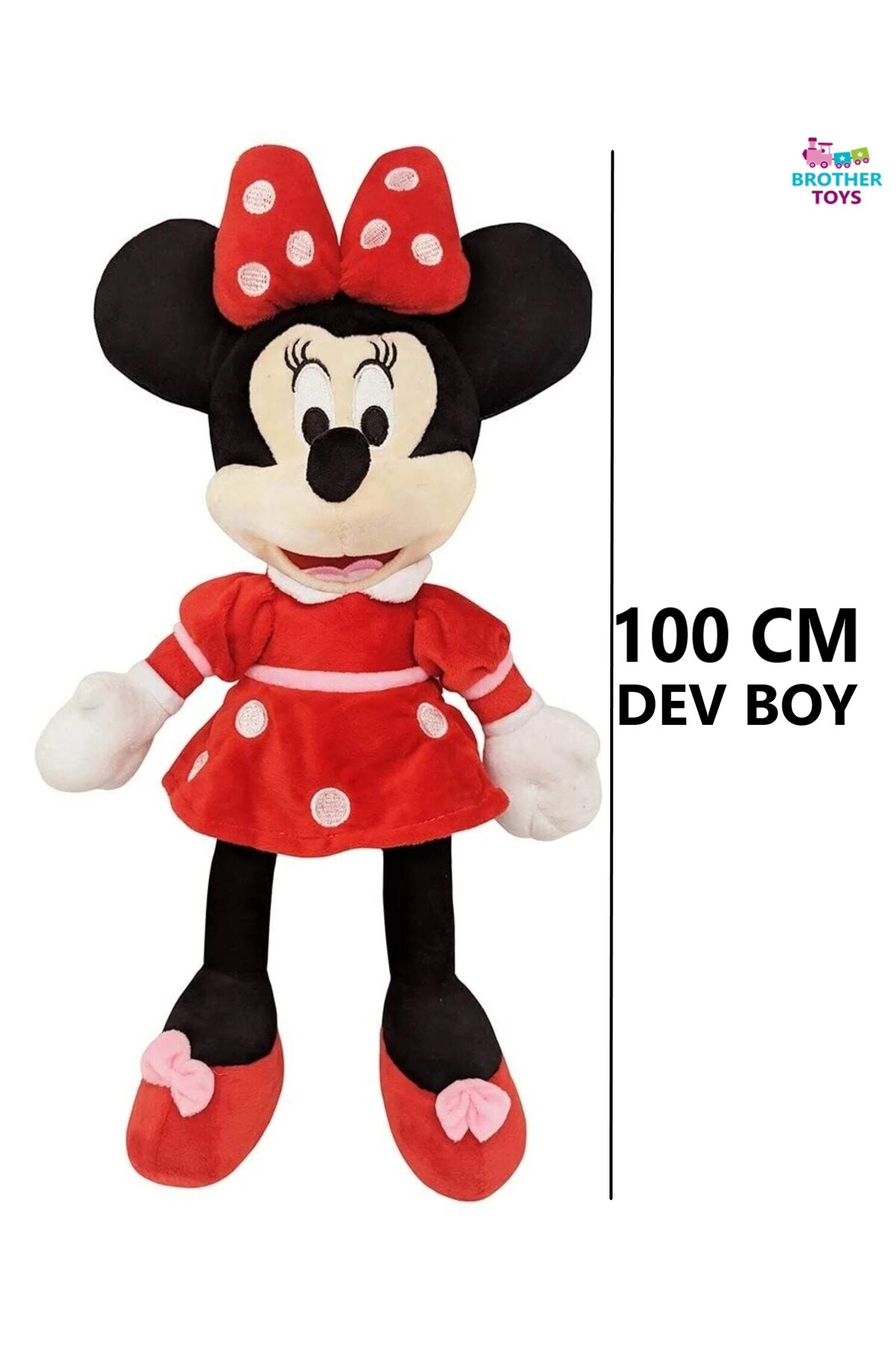 اسباب بازی های پشمی 100 سانتی متر. میکی مینی موس مخمل دار سایز غول پیکر وارداتی با کیفیت Brother Toys
