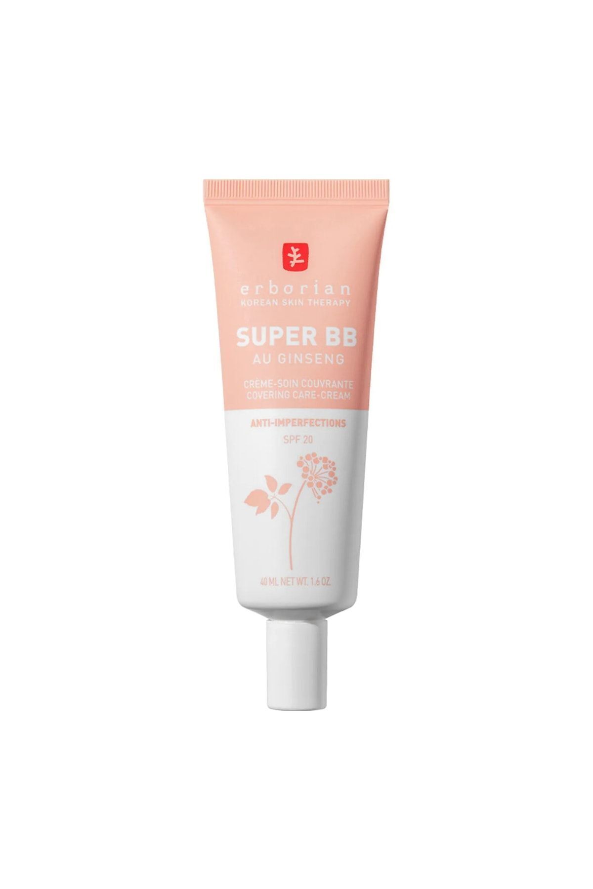 کرم بی و سی SUPER BB AU GINSENG مرطوب کننده با پوشش بالا 40 میل شکلات اورجینال erborian