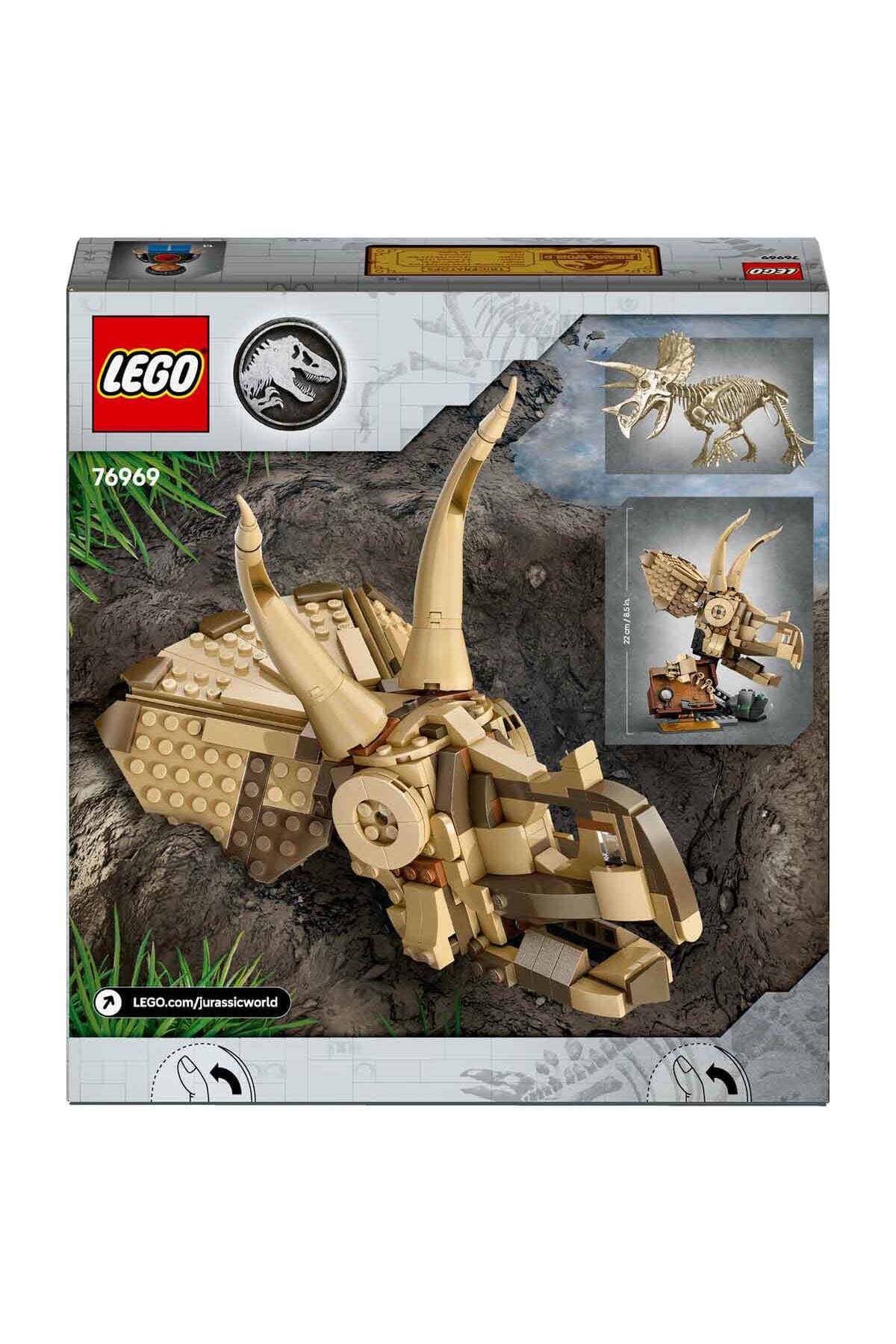 لگو فسیل دایناسور جهانی ژوراسیک: جمجمه TRICERATOPS 76969 کودکان 9 ساله بالاتر اورجینال LEGO