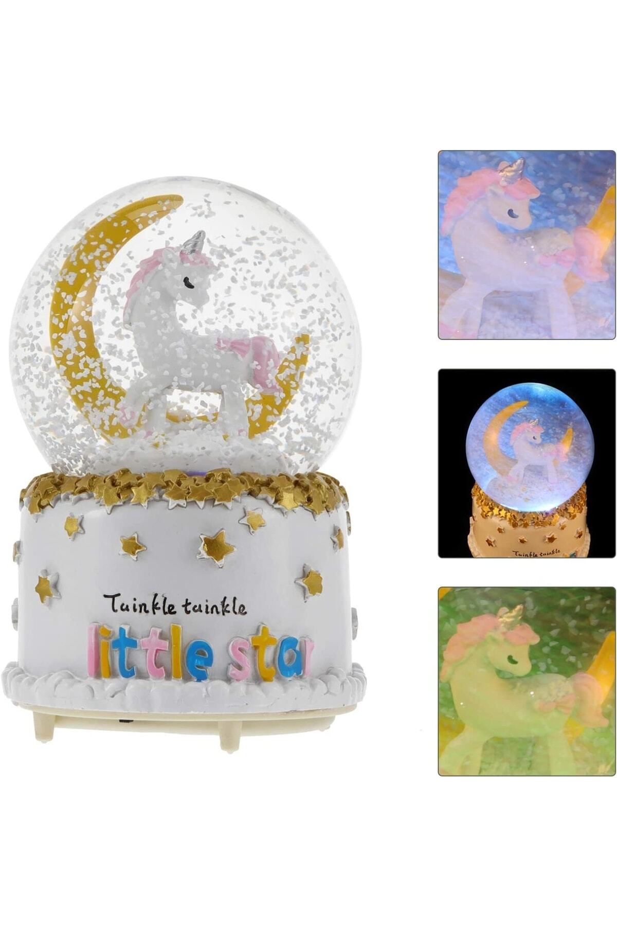 گوی برفی تکشاخ ماه شکل SNOW GLOBE E از ترکیه DEMPOWER