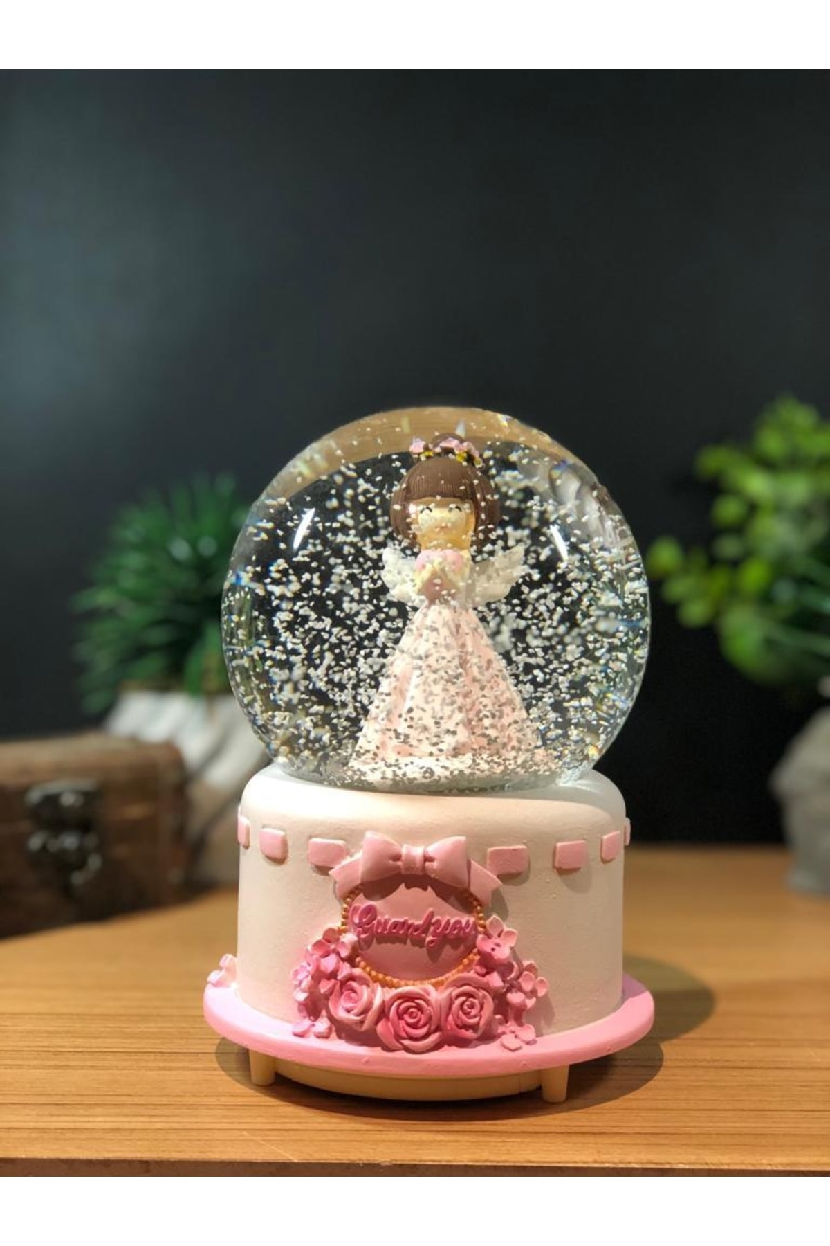 گوی برفی سمپاش موزیکال نورانی سایز بزرگ SNOW GLOBE دختر ناز از ترکیه Lapidaria
