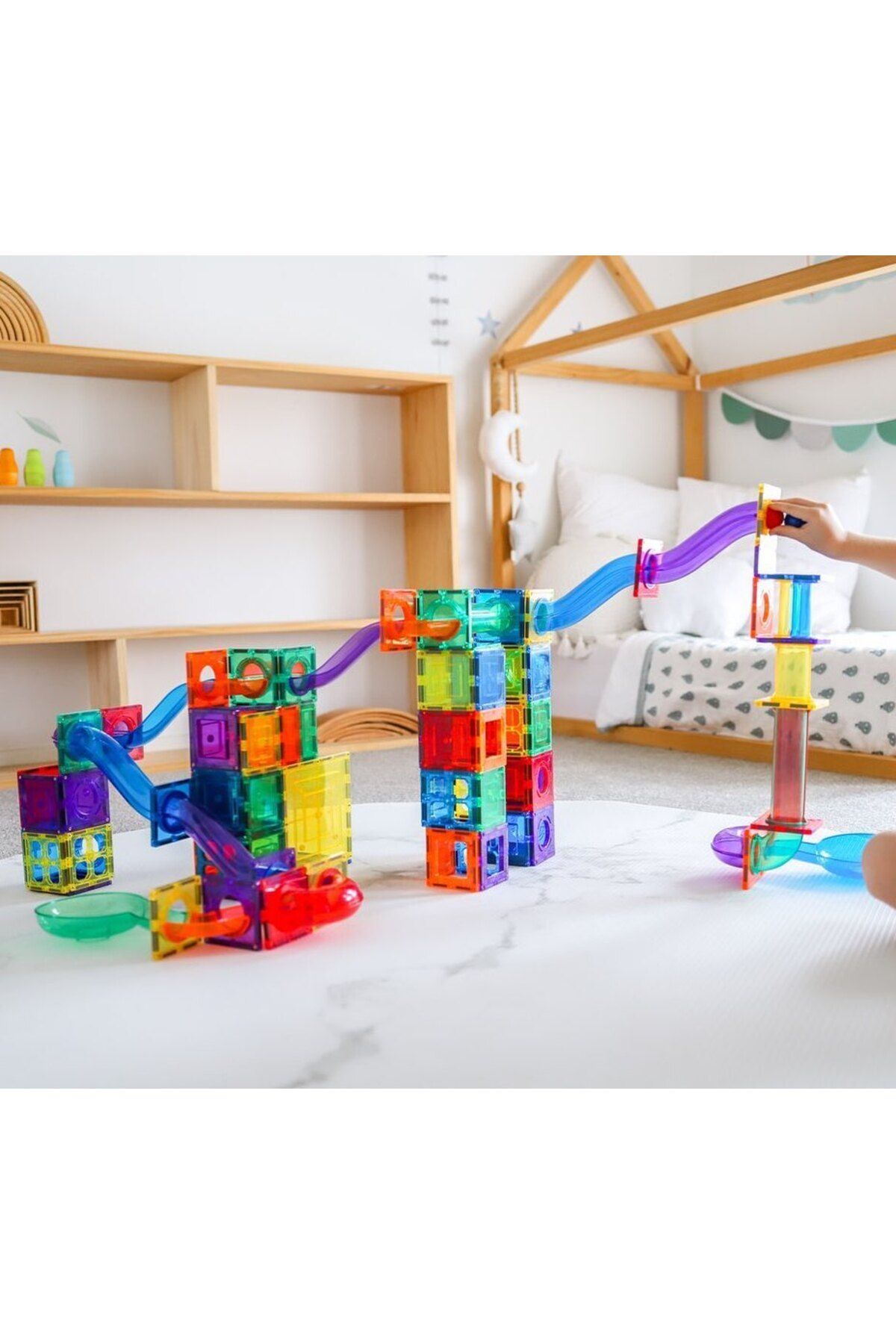 لگو و اسباب بازی های ساخت محور MAGBLOCK 188 PIECES MAGNETIC BLOCKS AND CYLINDERS آموزشی مجموعه توسعه هوش از ترکیه zenkid