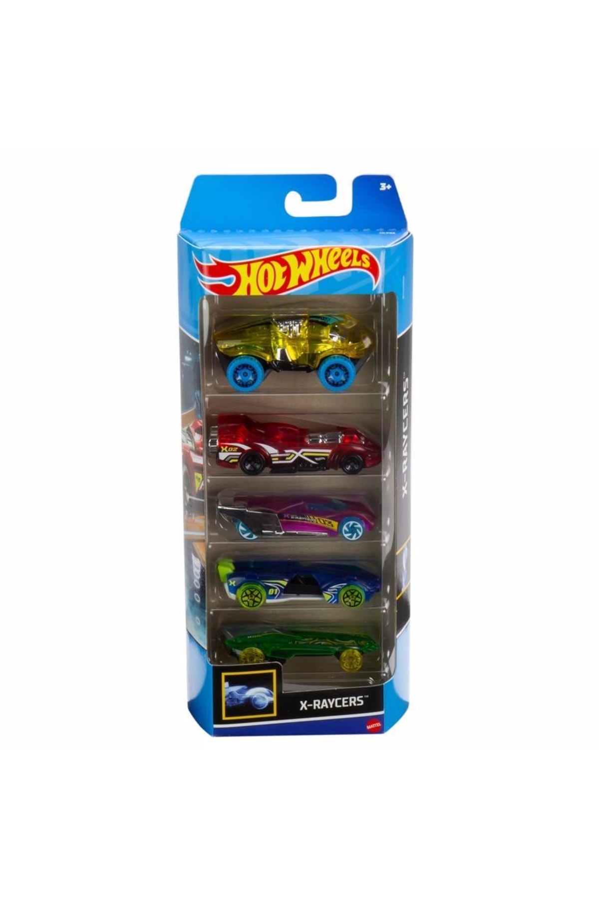 ماشین اسباب بازی پنج راش X RAYCERS HLY64 هات ویلز اورجینال HOT WHEELS