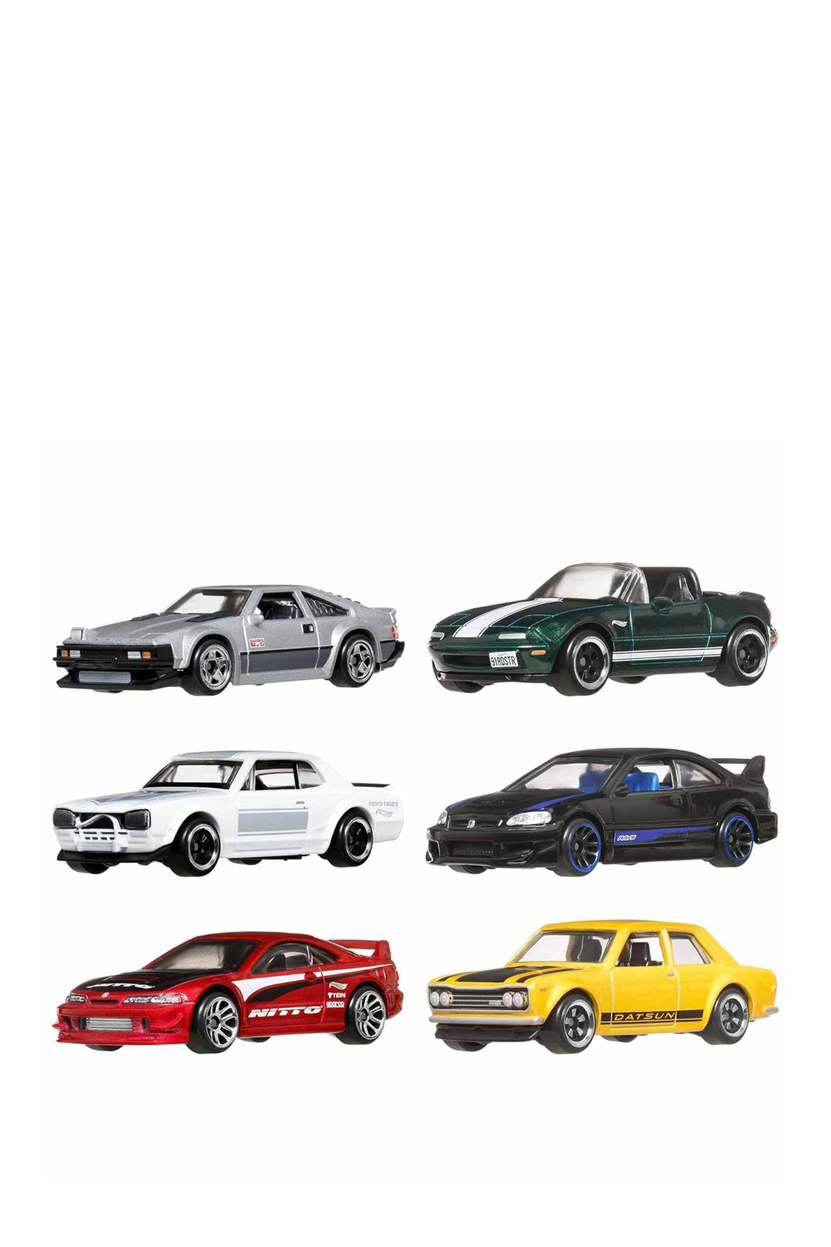 ماشین اسباب بازی 1:64 ست 6 تکه با تم ژاپنی JBY77 از ترکیه HOT WHEELS
