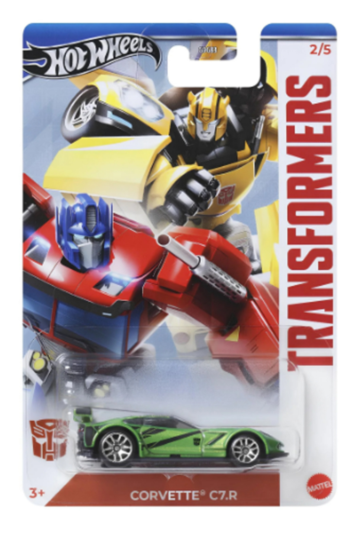 ماشین اسباب بازی TRANSFORMERS CORVETTE C7.R هات ویلز اورجینال HOT WHEELS