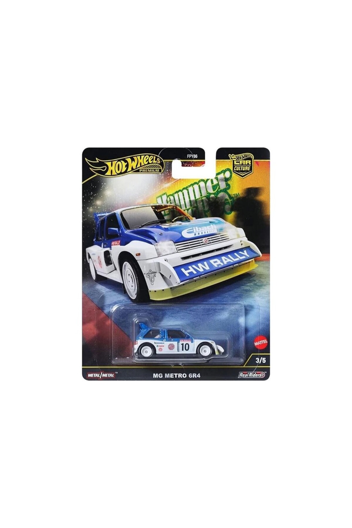 ماشین اسباب بازی کشت اتومبیل پریمیوم MG METRO 6R4 HRW09 هات ویلز اورجینال HOT WHEELS