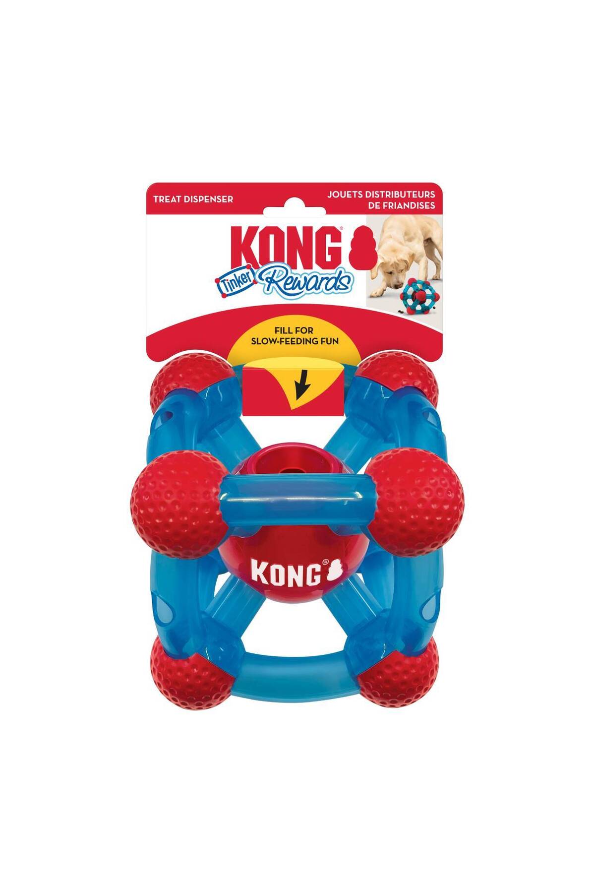 اسباب‌بازی پخش‌کننده تشویقی سگ کونگ Kong، سایز M/L، چندرنگ