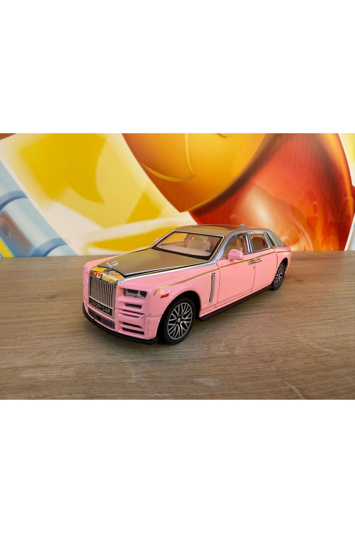 مدل خودرو 1:24 رولز رویس SWEPTAIL DIECAST ماشین با چراغ و صدا فلزی درهای باز شونده اورجینال scntoys
