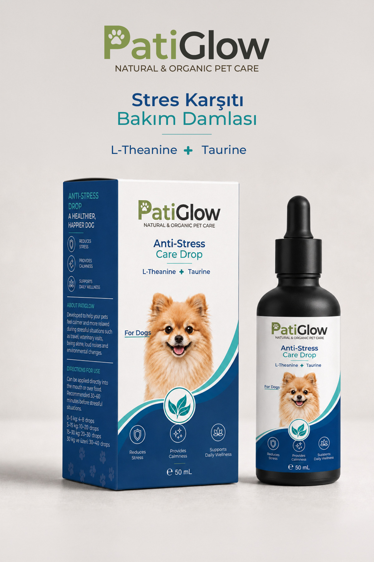قطره آرام‌بخش و ضد‌استرس سگ ۵۰ میلی‌لیتری پتی‌گلو Patiglow