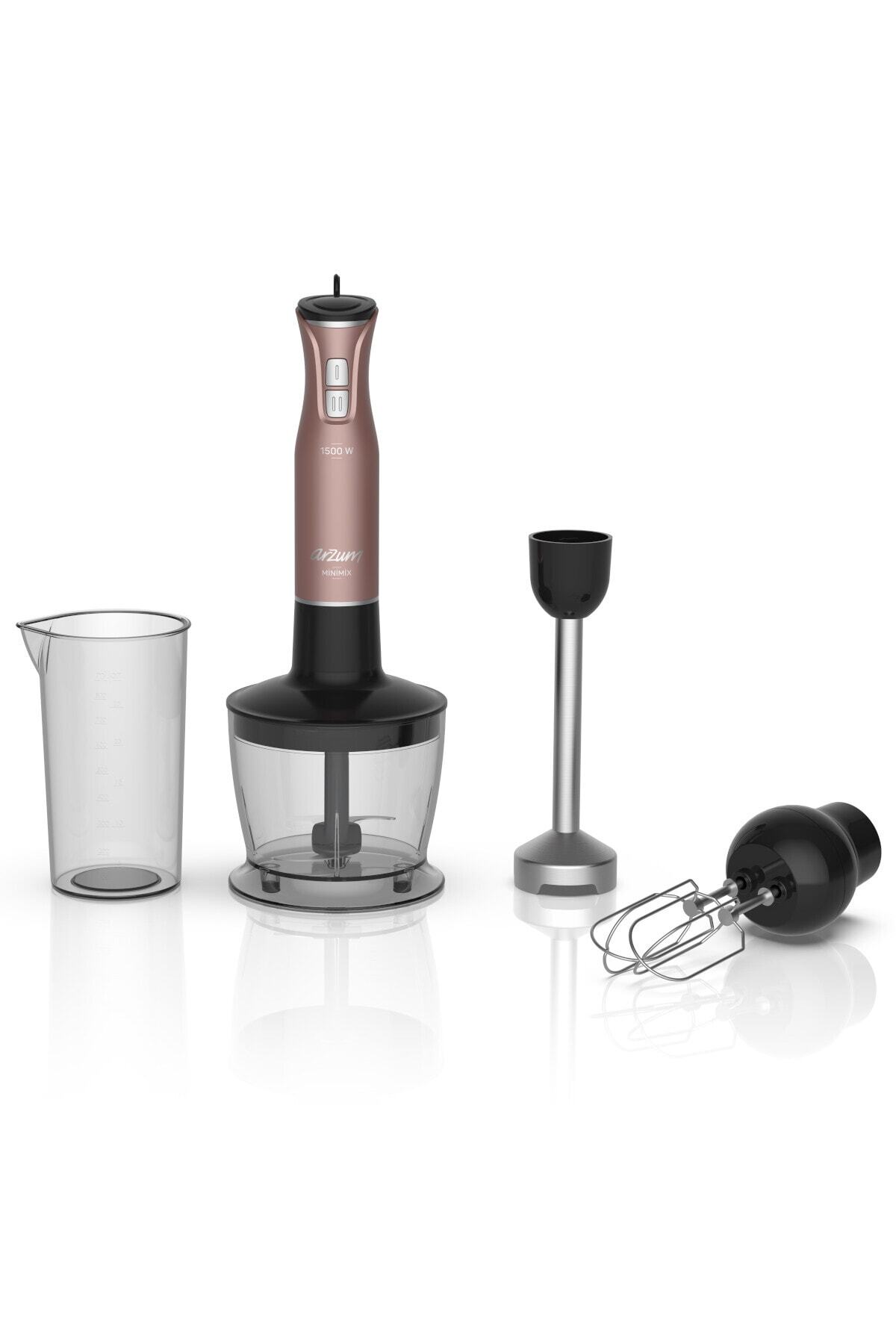 ست مخلوط کن MINIMIX HAND BLENDER SET 1500W SUNSET AR1138 G اورجینال Arzum