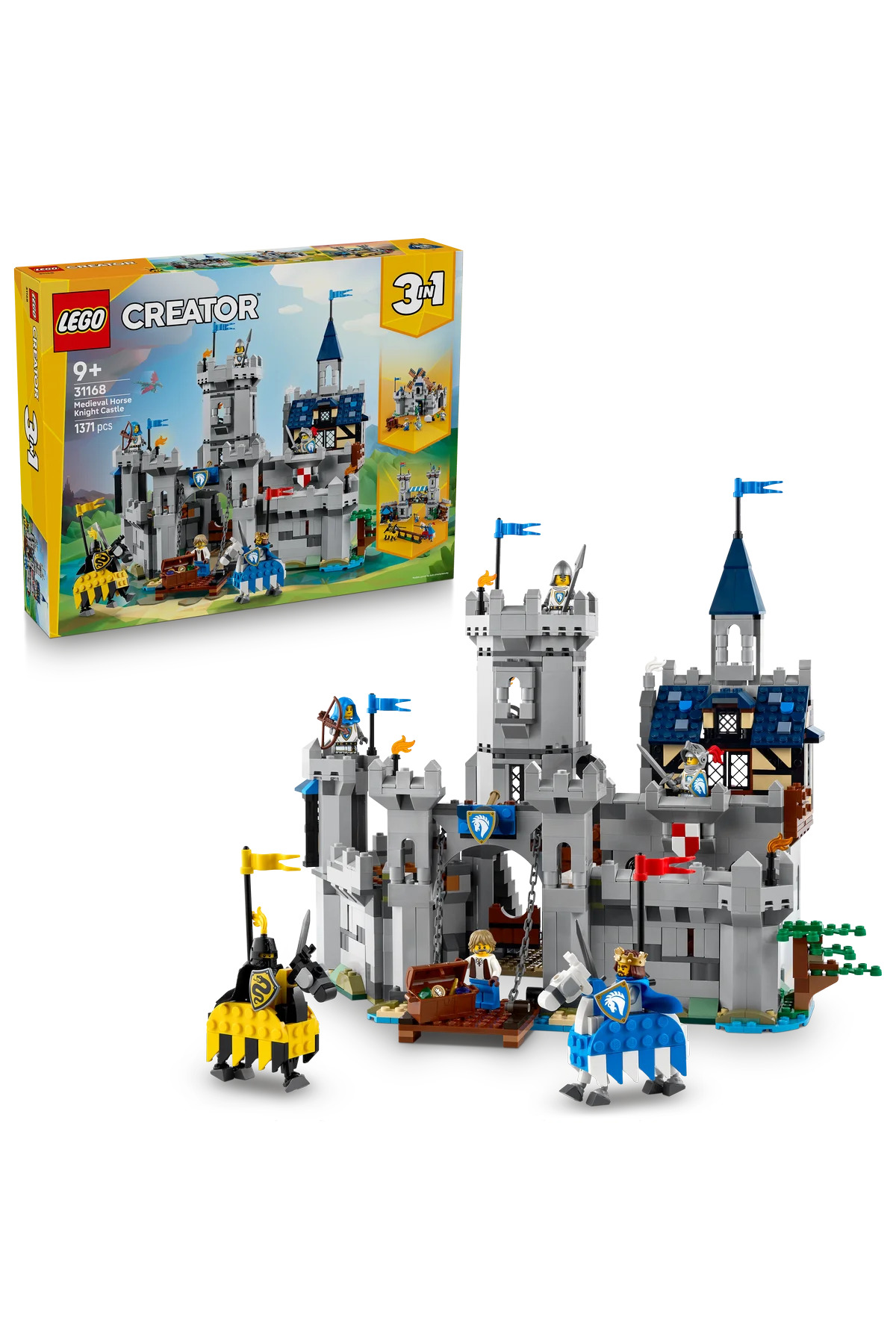 لگو و اسباب بازی های ساخت محور ® CREATOR 3 IN 1 MEDIEVAL KNIGHT CASTLE 31168 9+ ست ساختمان خلاق 1371P اورجینال LEGO