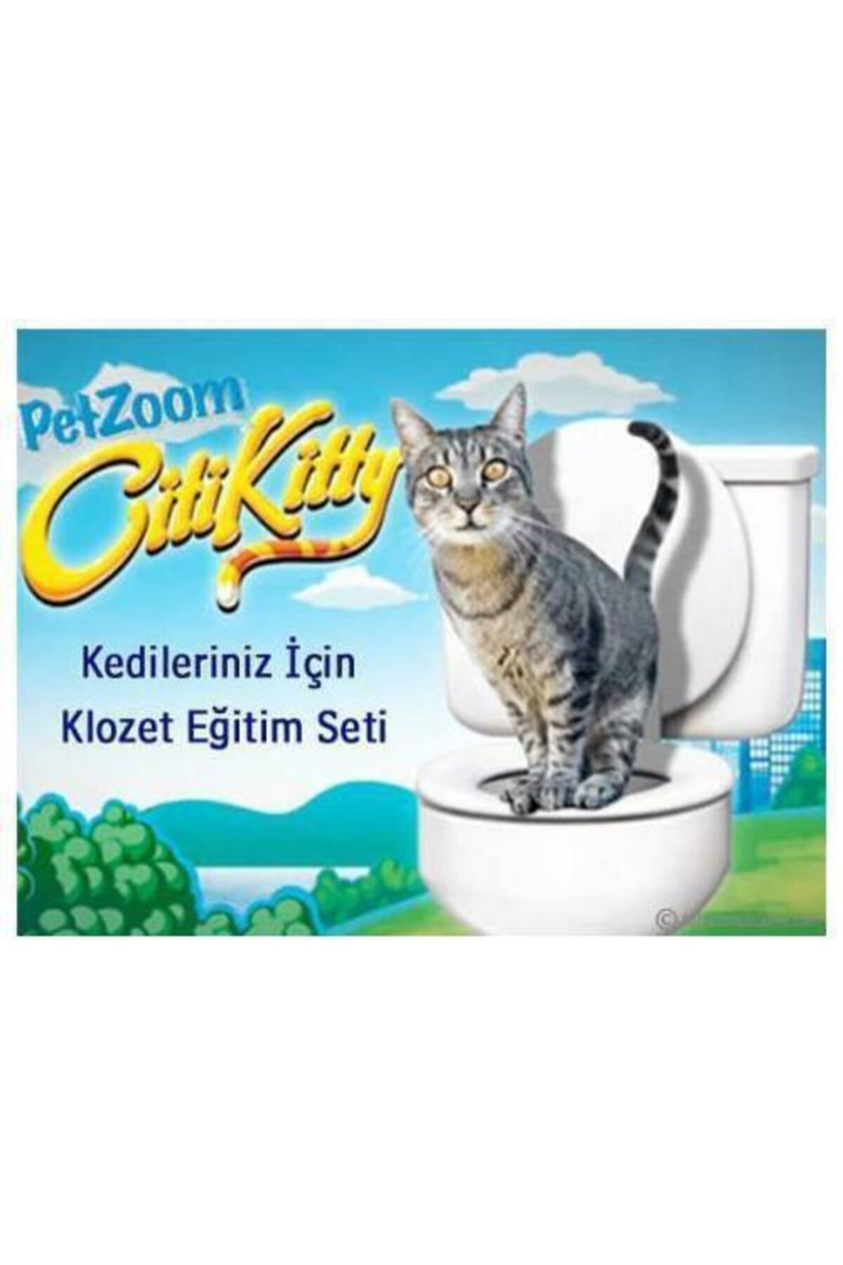 ست آموزش توالت گربه پت‌زوم PetZoom مدل citi kitti اکرو