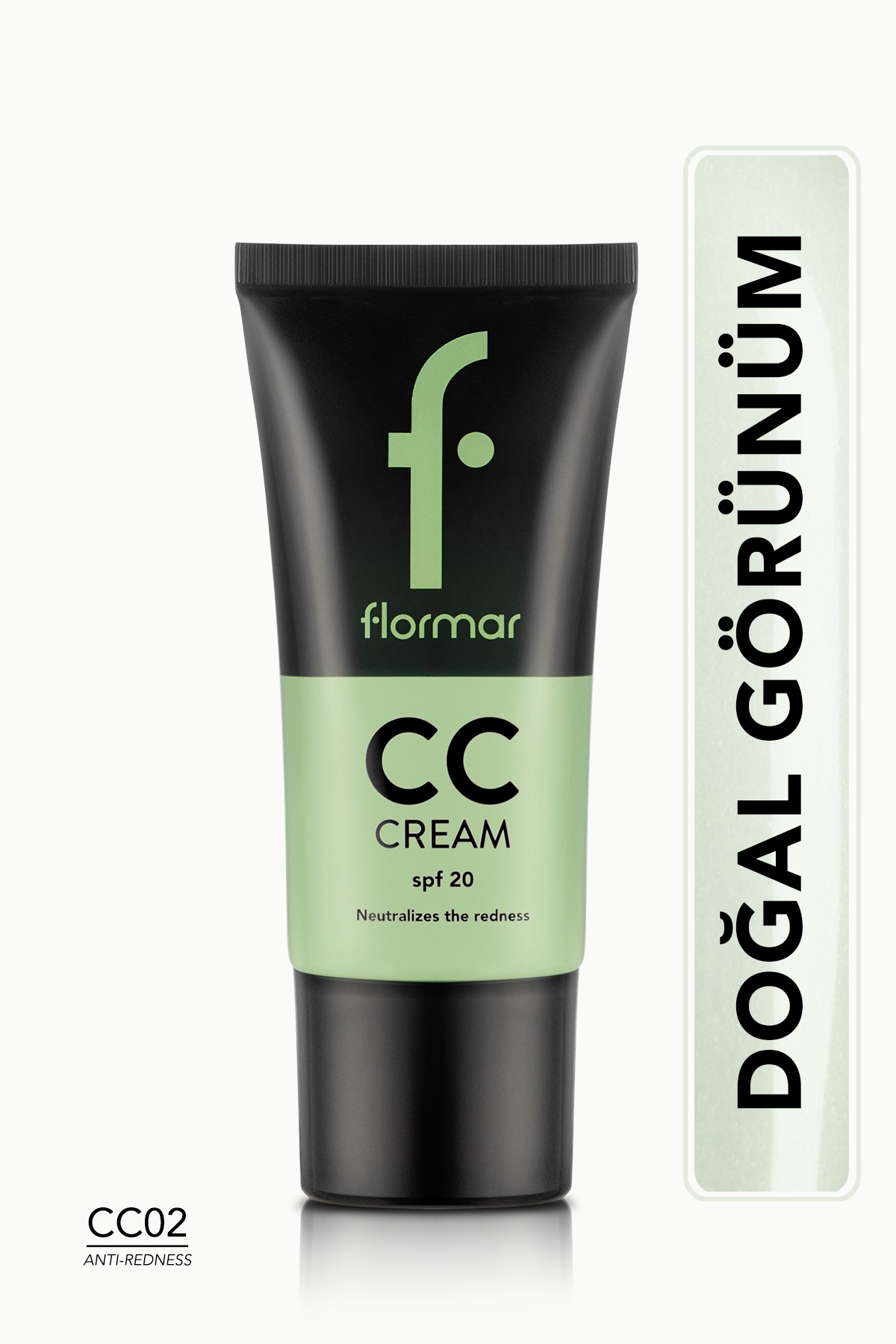 کرم سی‌سی فلورمار Flormar مدل CC02 ضدقرمزی بژ