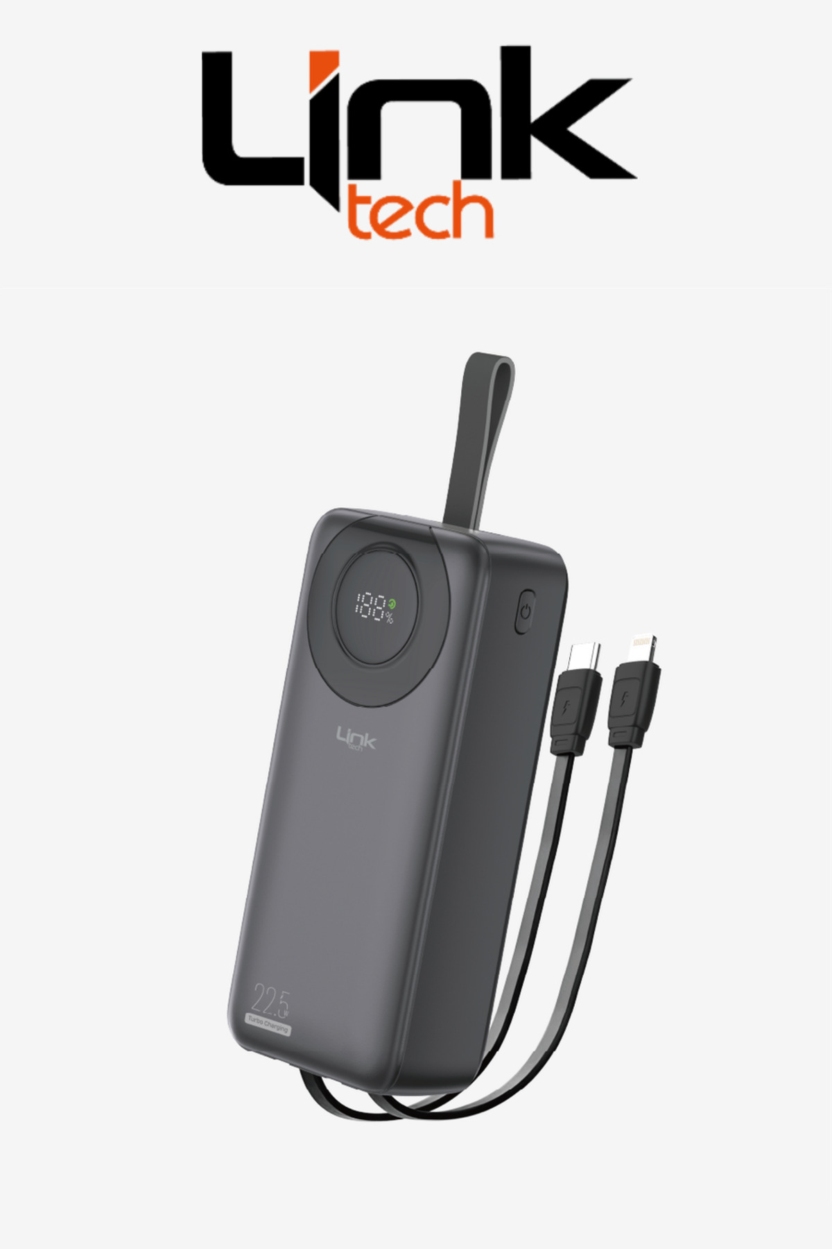 پاوربانک صفحه نمایش دیجیتال P223 30.000 میلی آمپر ساعت 22.5 وات PD شارژ سریع اورجینال Linktech