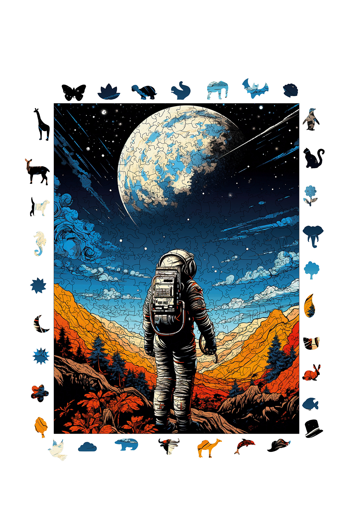 پازل چوبی مسافر فضایی 450 قطعه 29X39 سانتی متر از ترکیه WePuzzleUp