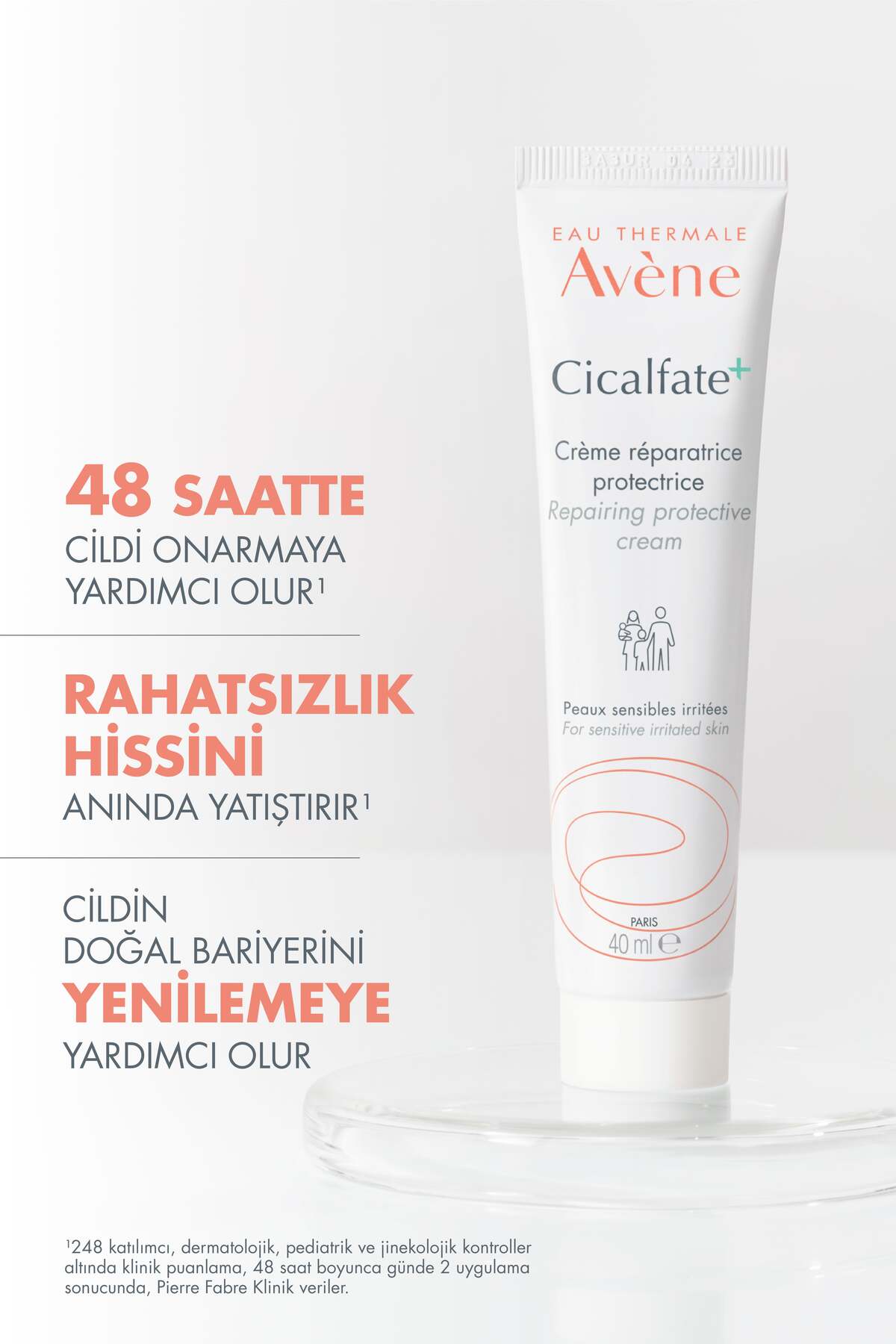 ست مراقبت پوست کرم CICALFATE 40ML + محافظت شدید SPF 50+ خورشید شده بالا 150 میل Avene