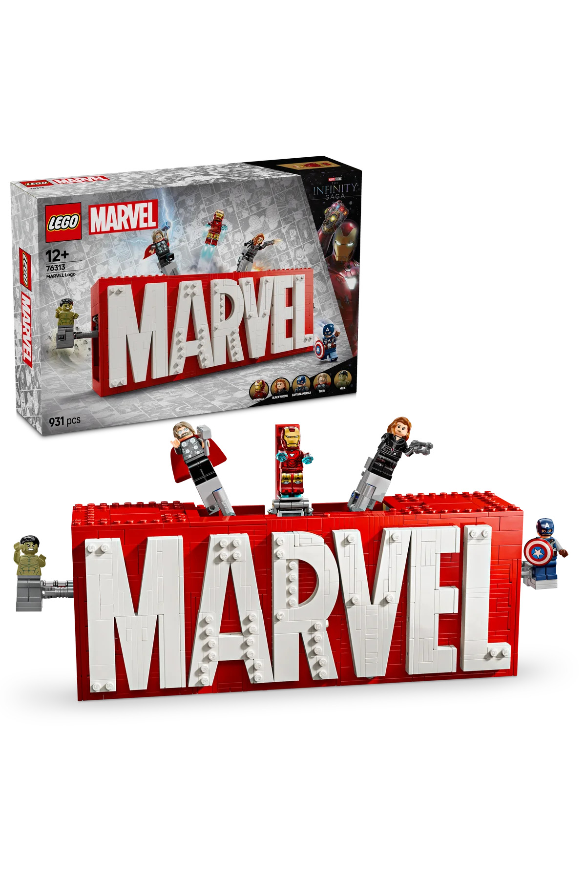 لگو و اسباب بازی های ساخت محور ® MARVEL: MARVEL LOGO AND MINIFIGURES 76313 TOY BUILDING SET FOR KIDS 12+ 931P اورجینال LEGO