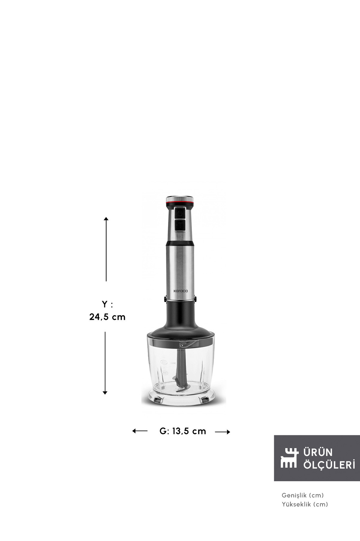 ست مخلوط کن دستی INOX QUICK MIX 1300W با تنظیم سرعت 9637B اورجینال Karaca