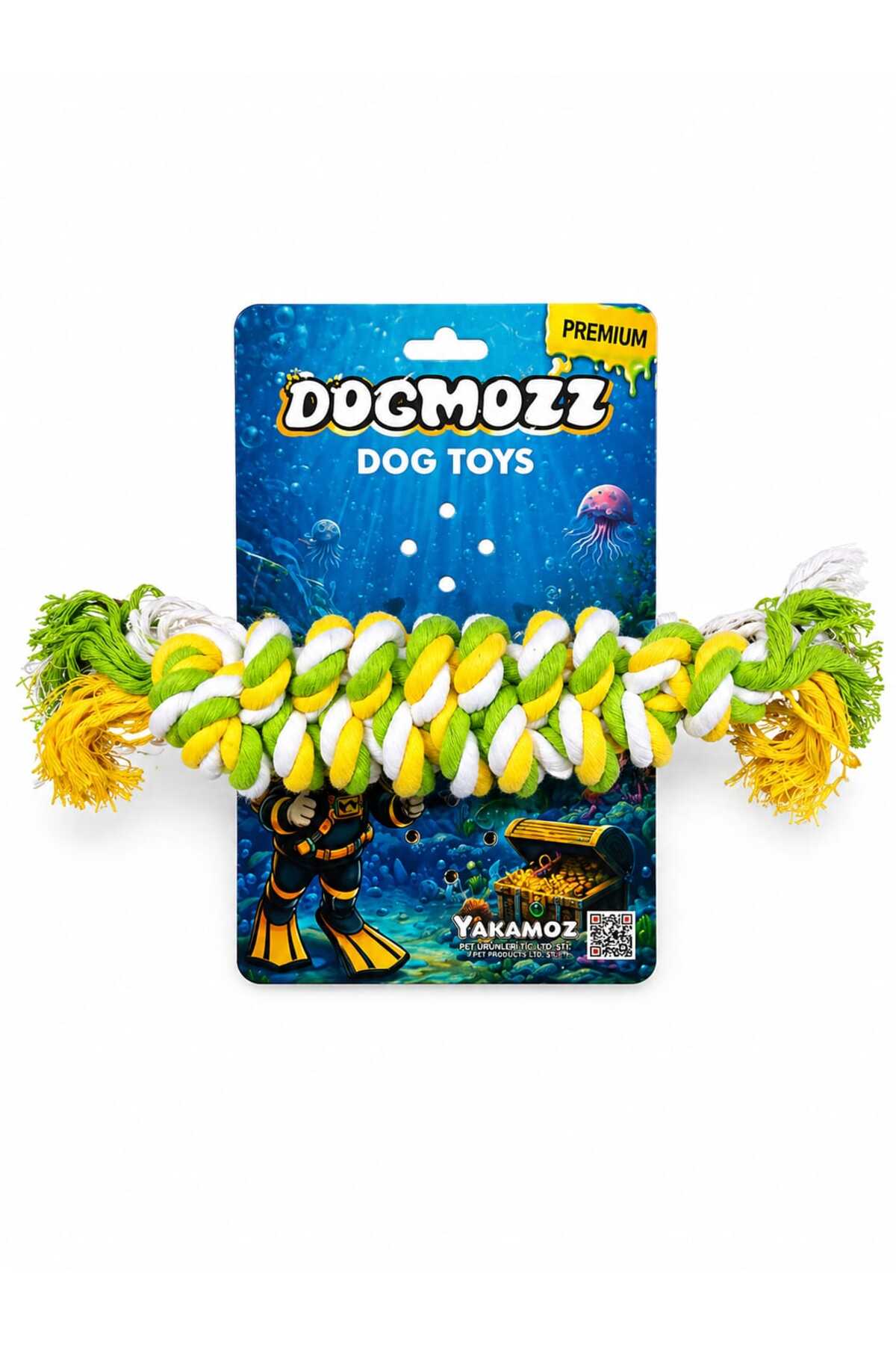 اسباب‌بازی سگ بافت ذرتی پریمیوم ۳۰ سانتی‌متری داگ‌موز DogMozz چندرنگ