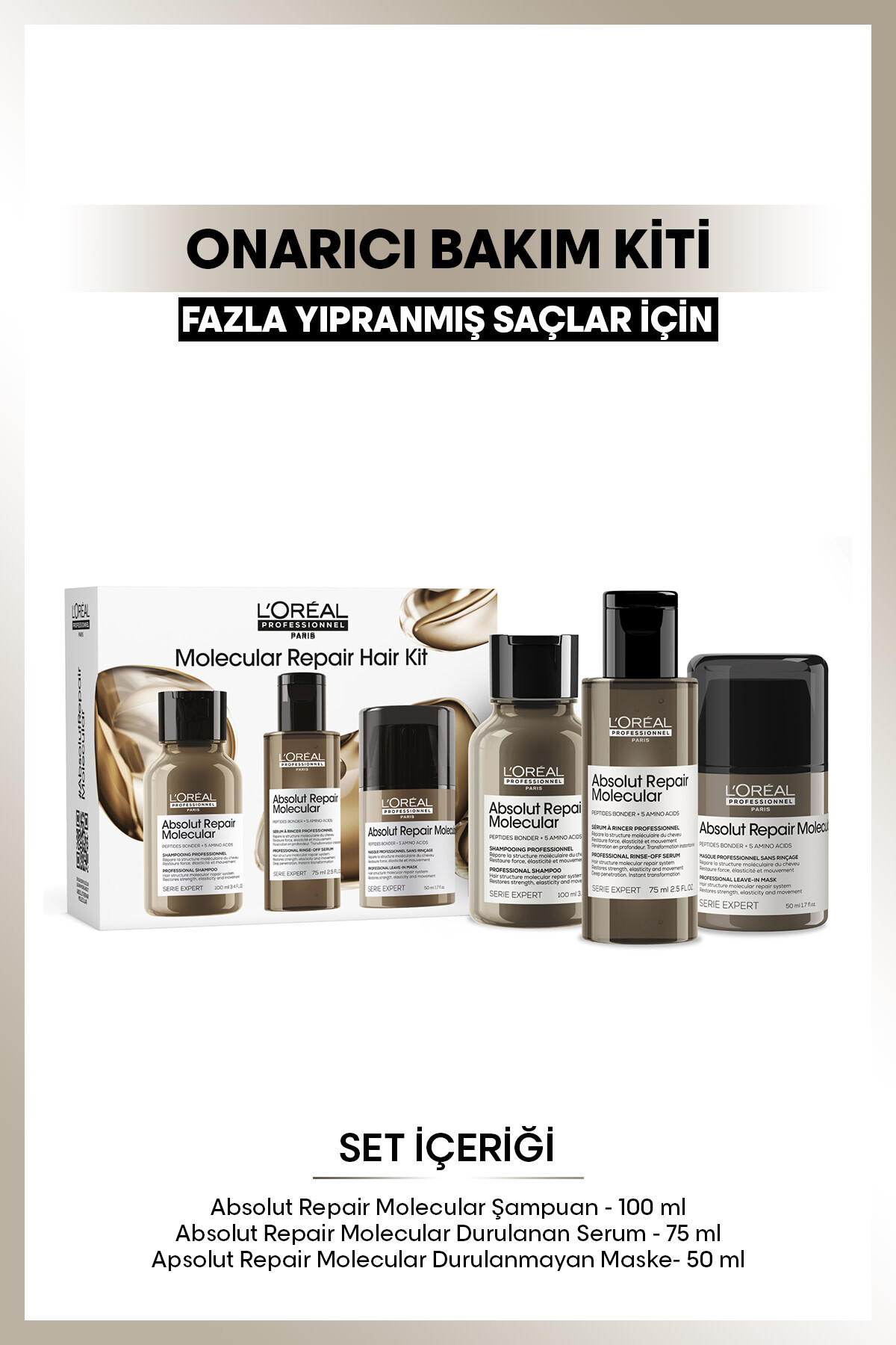 شامپو زنانه مجموعه مینی مولکولی ABSOLUT اورجینال L'oreal Professionnel