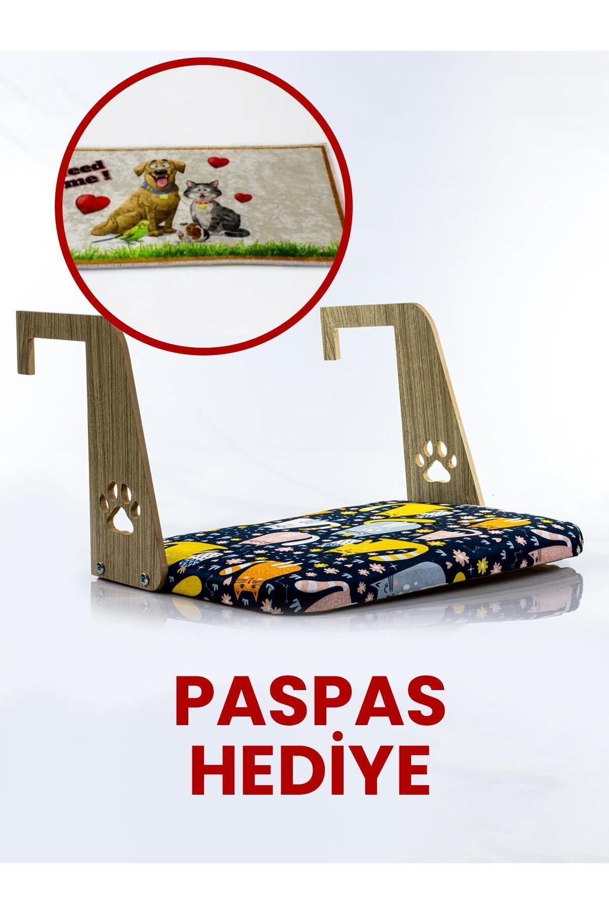 جای خواب آویز رادیاتوری گربه و سگ گوبی‌پت GOBYPET مدل 005385، قهوه‌ای، همراه زیرانداز هدیه