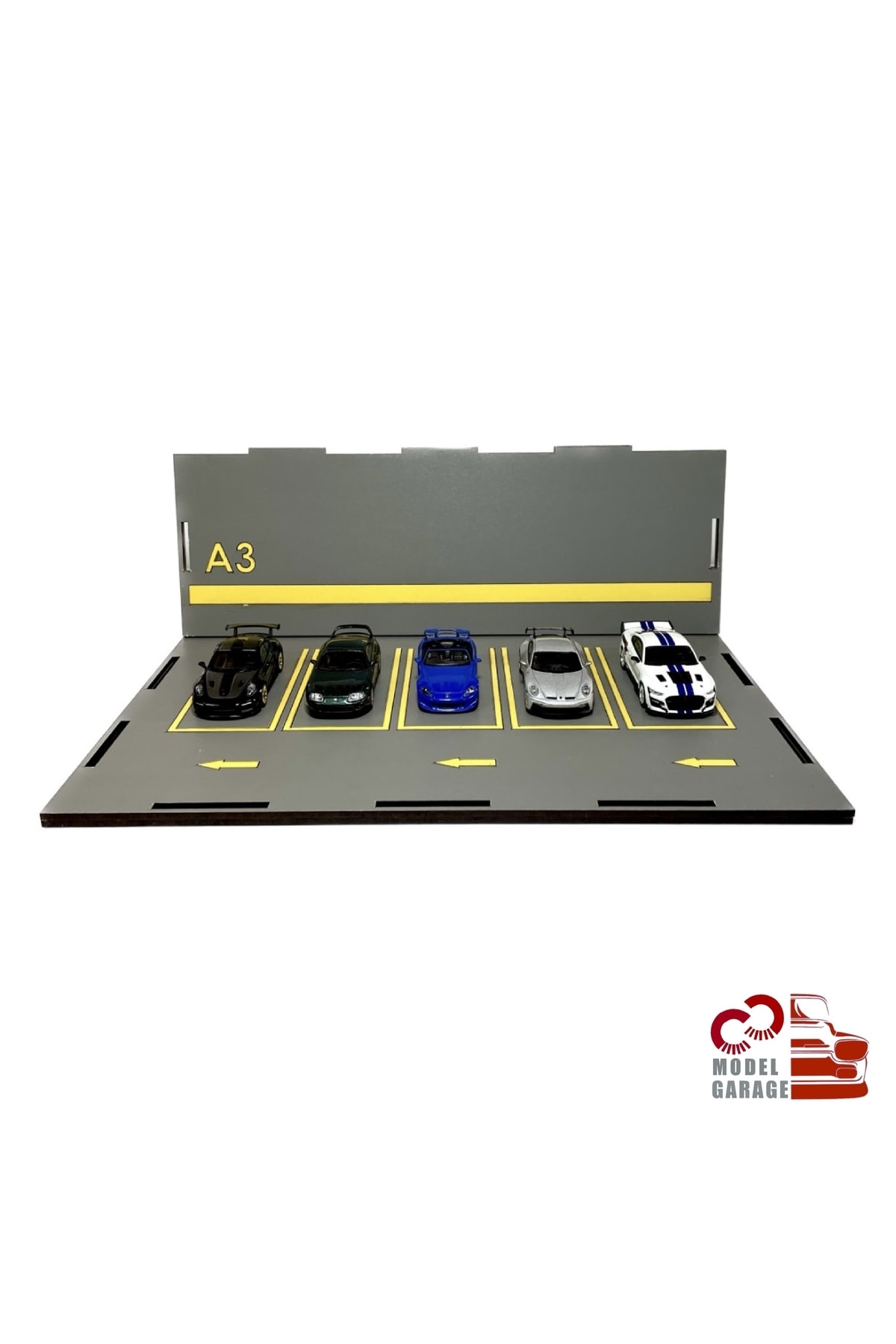 مدل خودرو 1 64 SCALE VEHICLE PARKING DIECAST DIORAMA DISPLAY STAND RACK CAR GARAGE اورجینال Özel Yapım