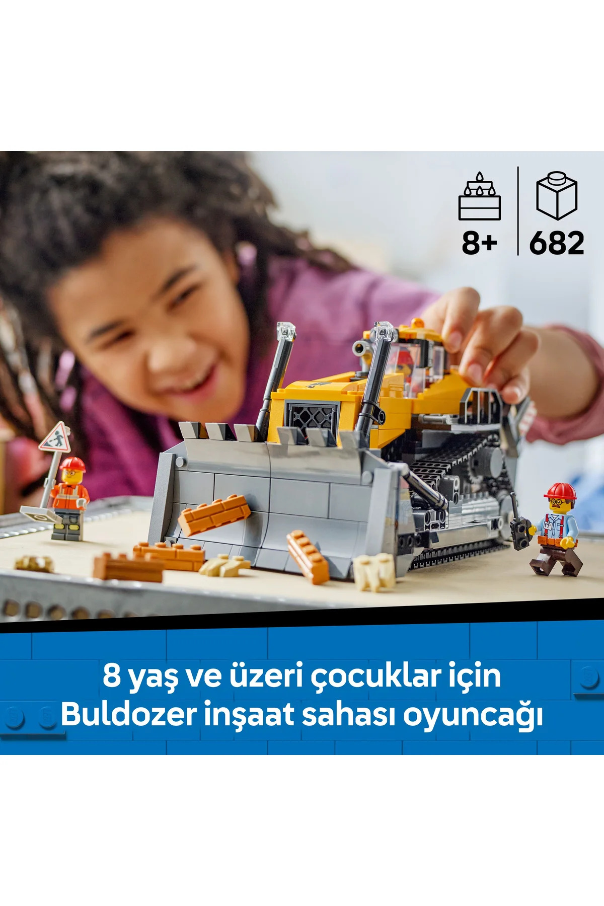لگو و اسباب بازی های ساخت محور ® CITY YELLOW BULDOZER 60466 مجموعه ساختمانی خلاقانه برای کودکان 8 سال به بالا 682P از ترکیه LEGO