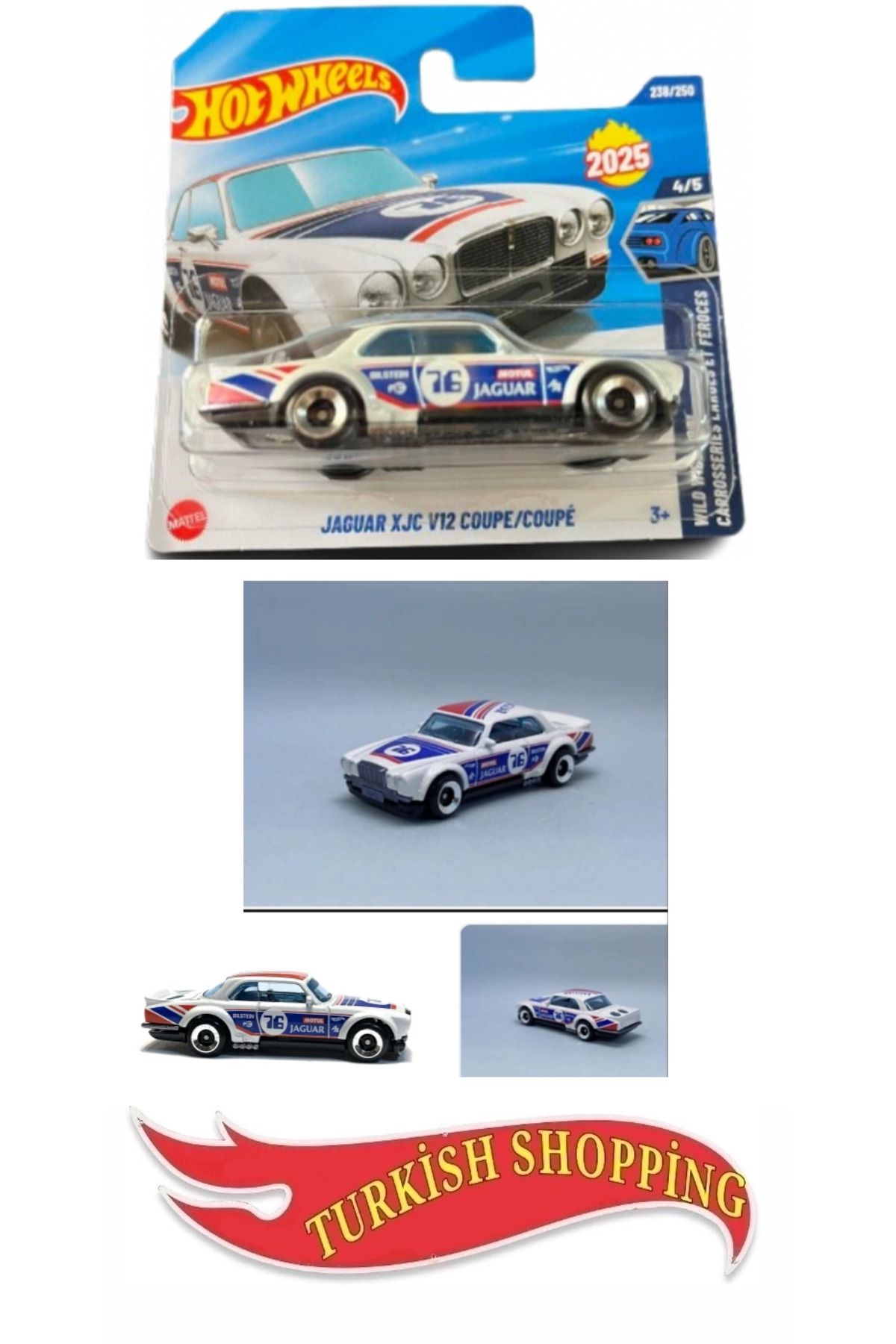 ماشین اسباب بازی جگوار XJC V12 کوپه مقیاس 1:64 از ترکیه HOT WHEELS