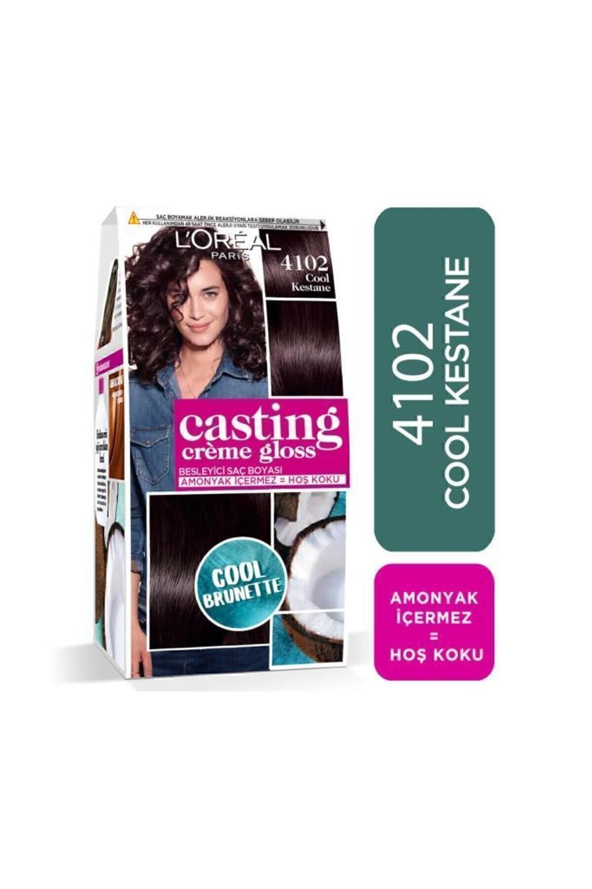 L'Oreal Paris رنگ مو Casting Creme Gloss رنگ‌ شاه بلوطی سرد شماره 4102