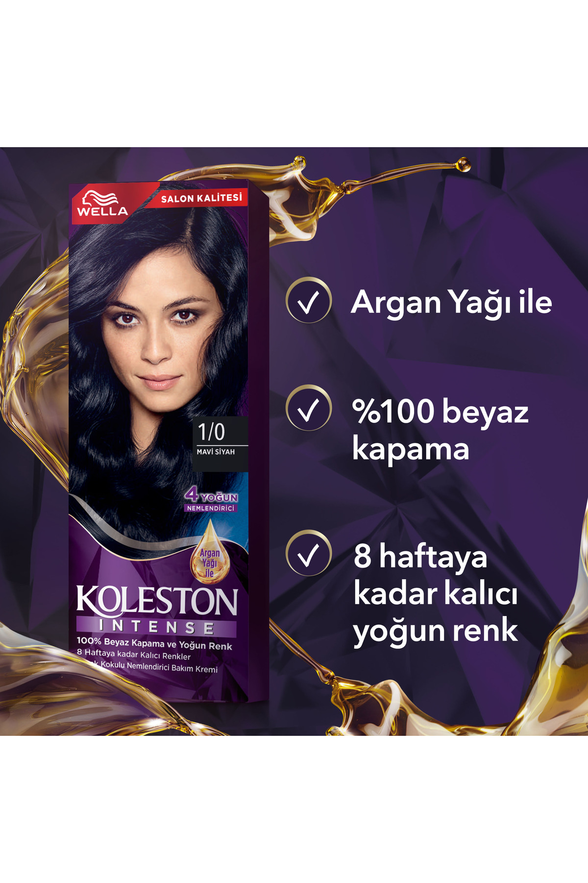 رنگ مو کولستون اینتنس 1 0 آبی مشکی Wella