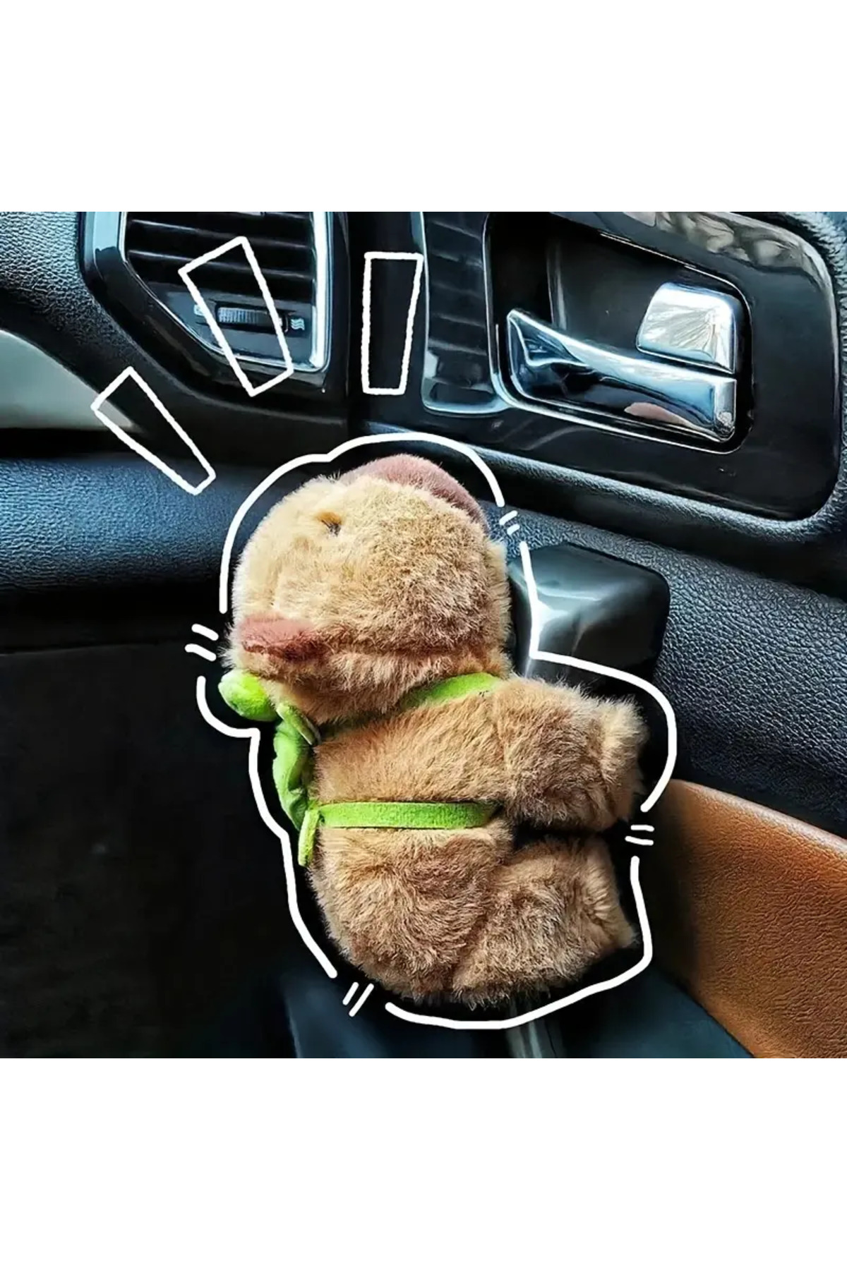 اسباب بازی های پشمی فیگور جدید مخملی چسبیده CAPYBARA با کیف 17 سانتی متری به بازو LRS STORE