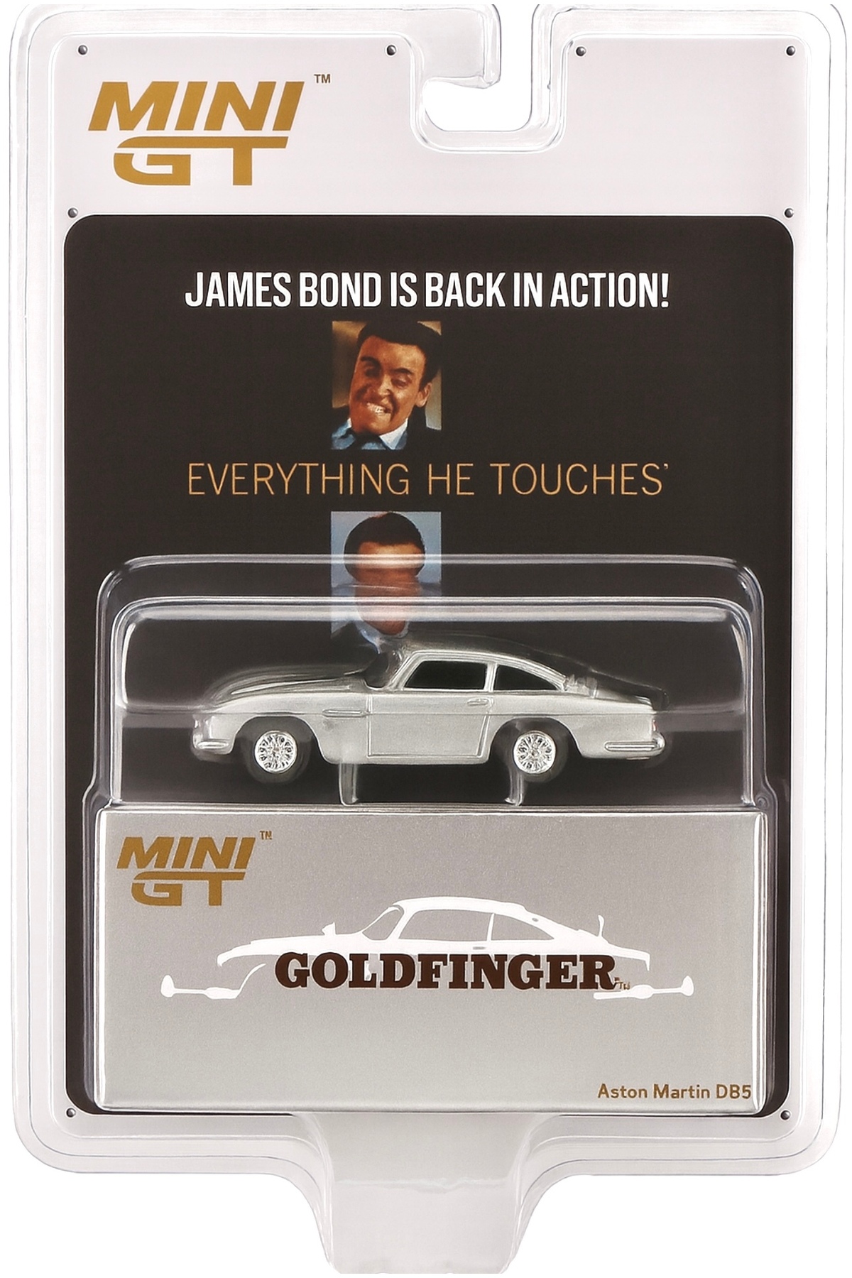 مدل خودرو جیمز باند انگشت طلایی 1:64 آستون مارتین DB5 DIECAST ماشین اورجینال mini gt