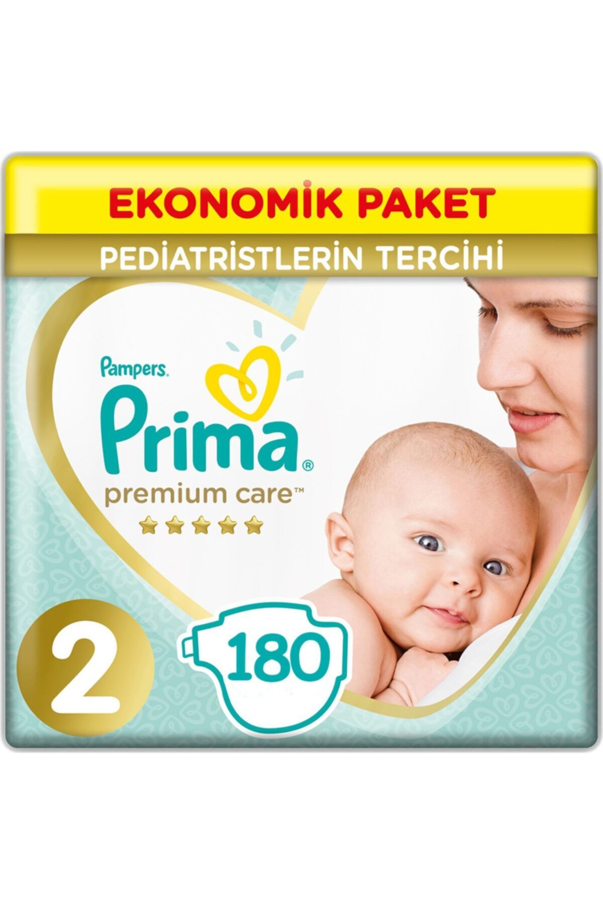 پوشک بچه PREMIUM CARE 2NO 180 PIECES اورجینال Prima