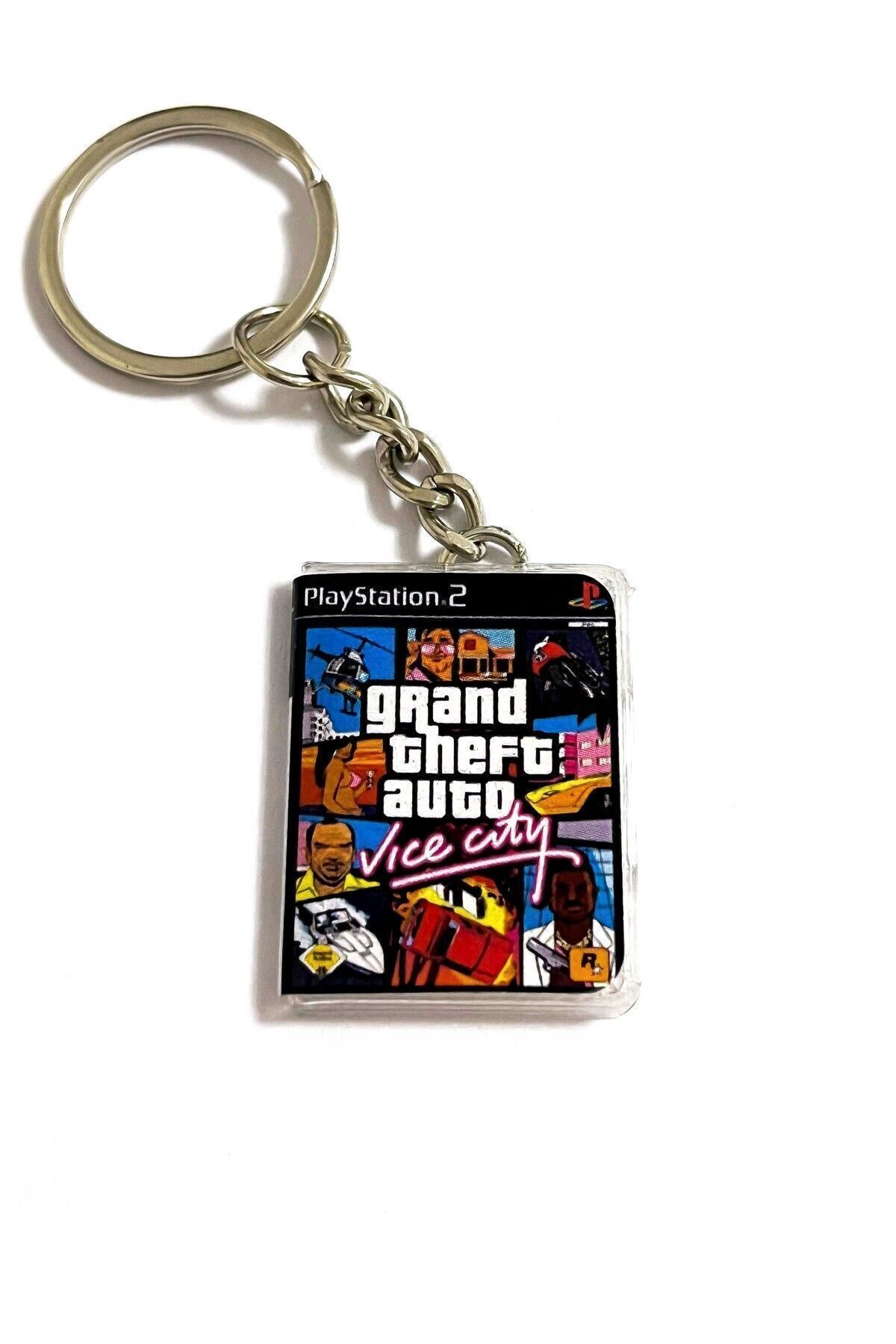 جلیقه کلید جعبه بازی GTA VICE CITY RETRO MINIATURE PS2 Cosmic Star
