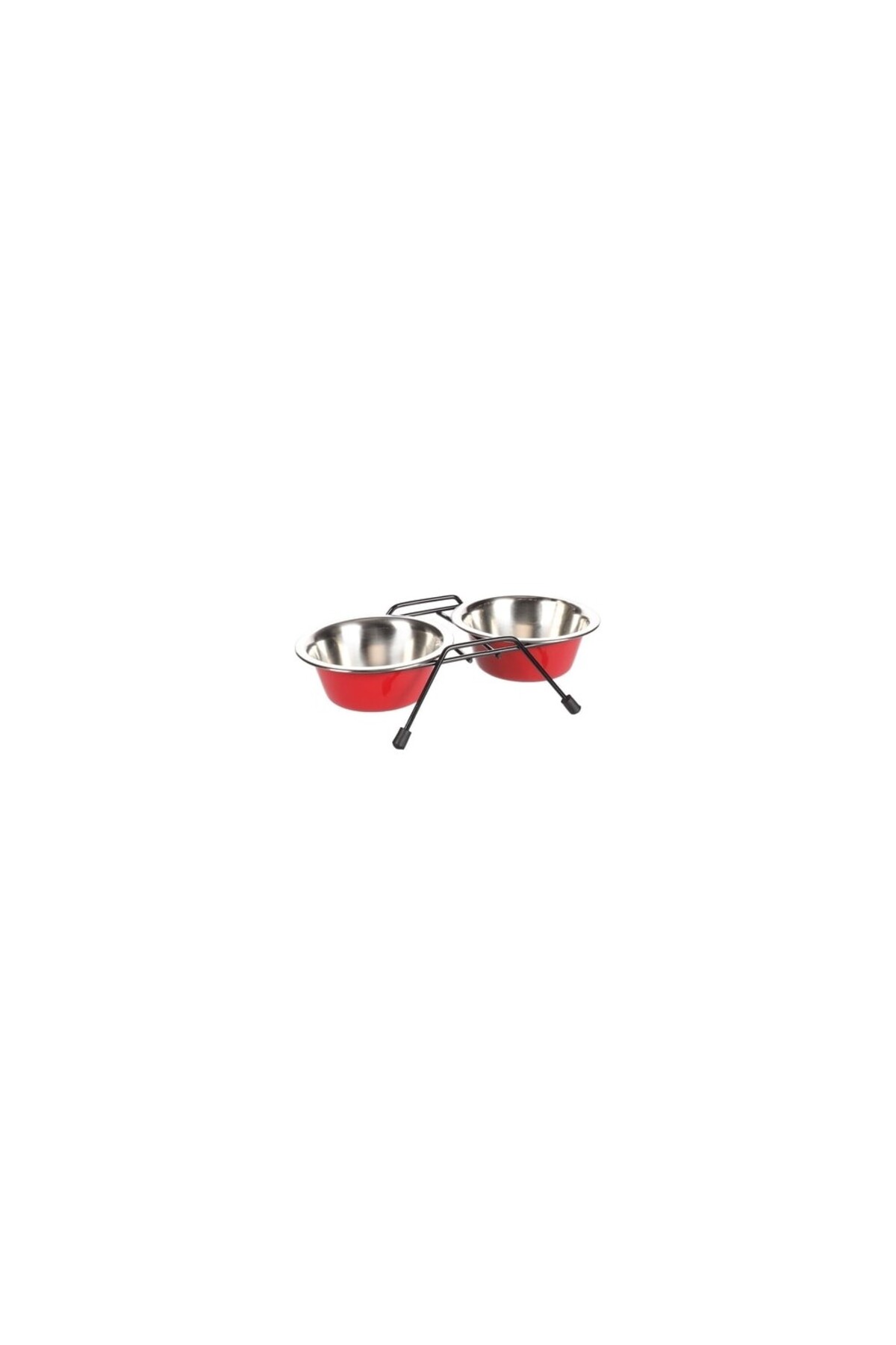 ست دو ظرف غذای فولادی حیوانات با پایه فلامینگو Flamingo Arjun 800ML