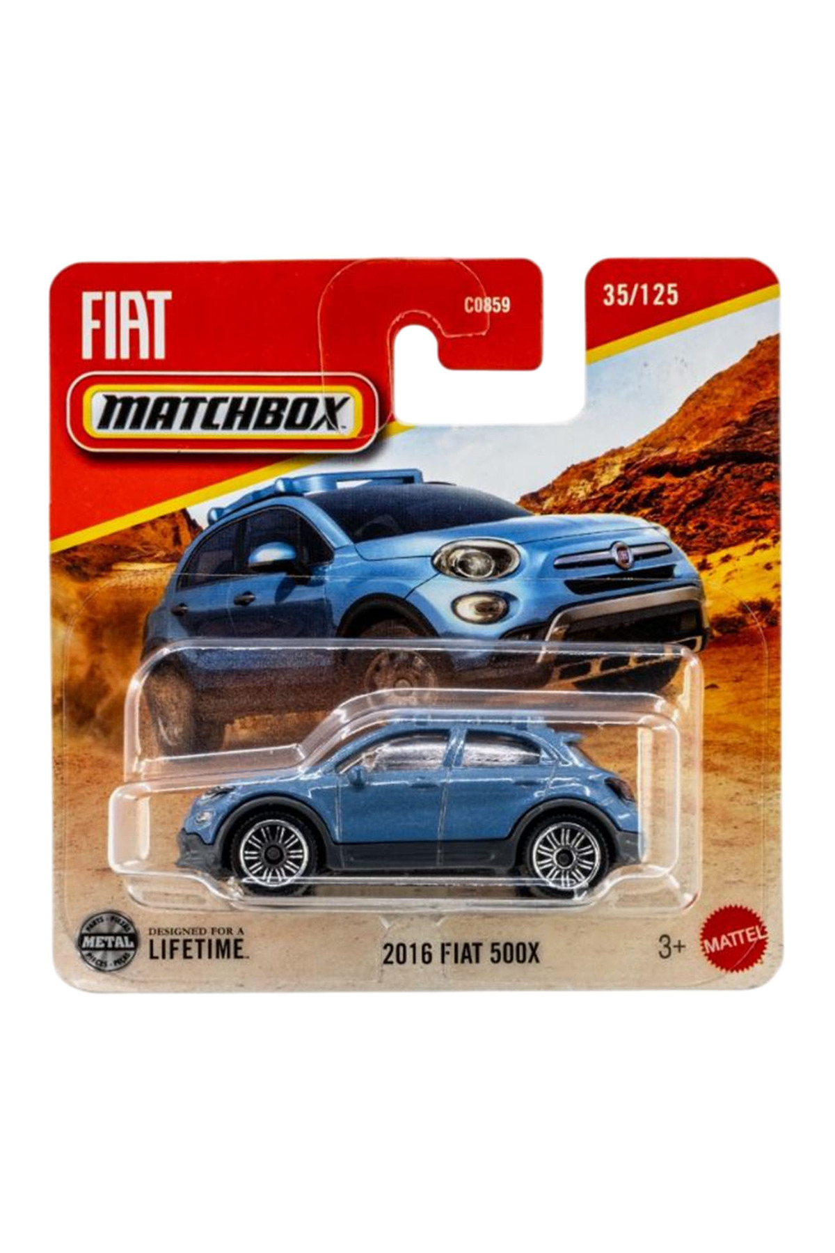 ماشین اسباب بازی MATCHBOX 2016 FIAT 500X BLUE SKY METALLIC 1 64 2025 HOT WHEELS