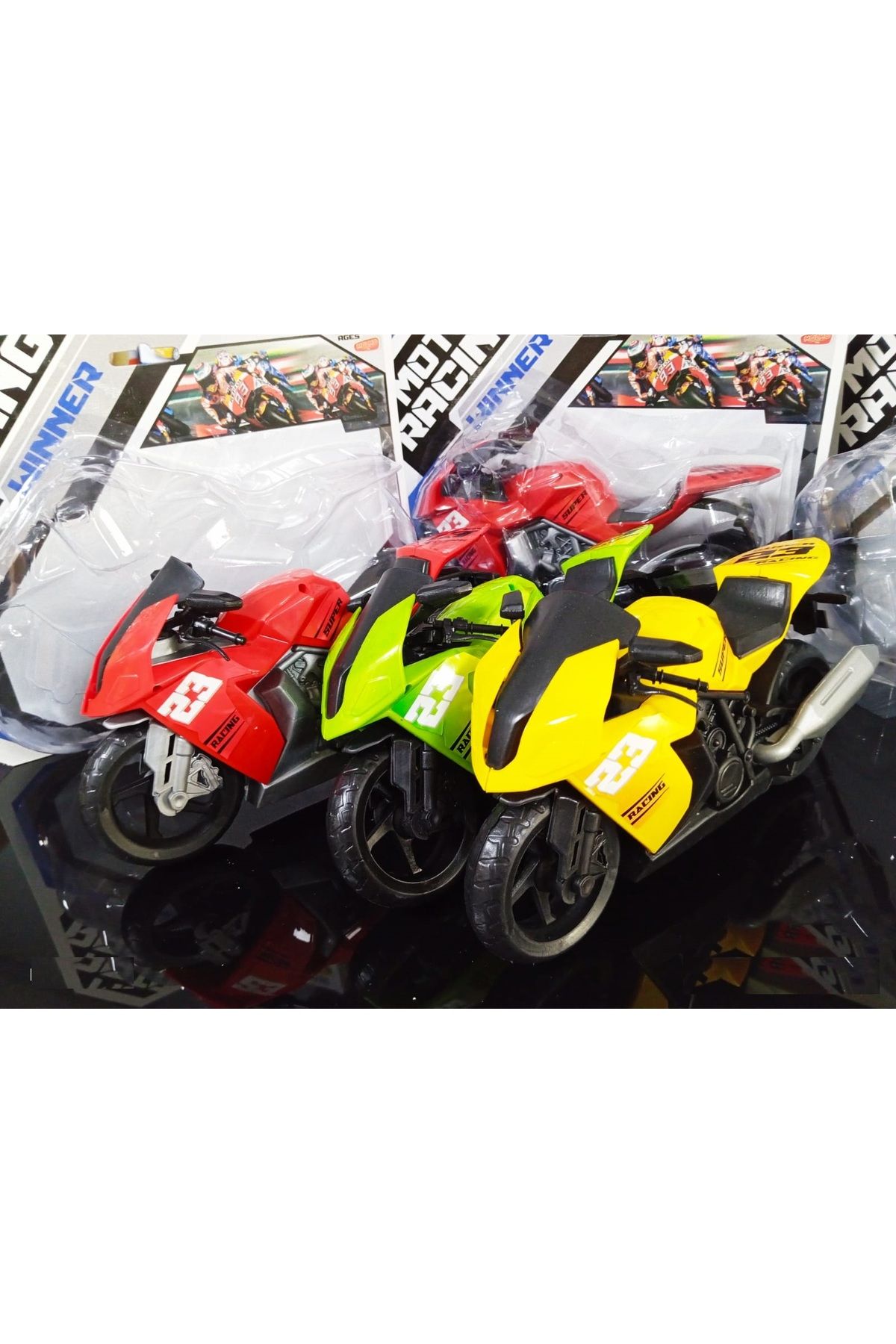 اسباب بازی های فیگور دیگر موتور سیکلت پسرانه مسابقه ای سایز بزرگ با جزئیات نشکن LRS STORE